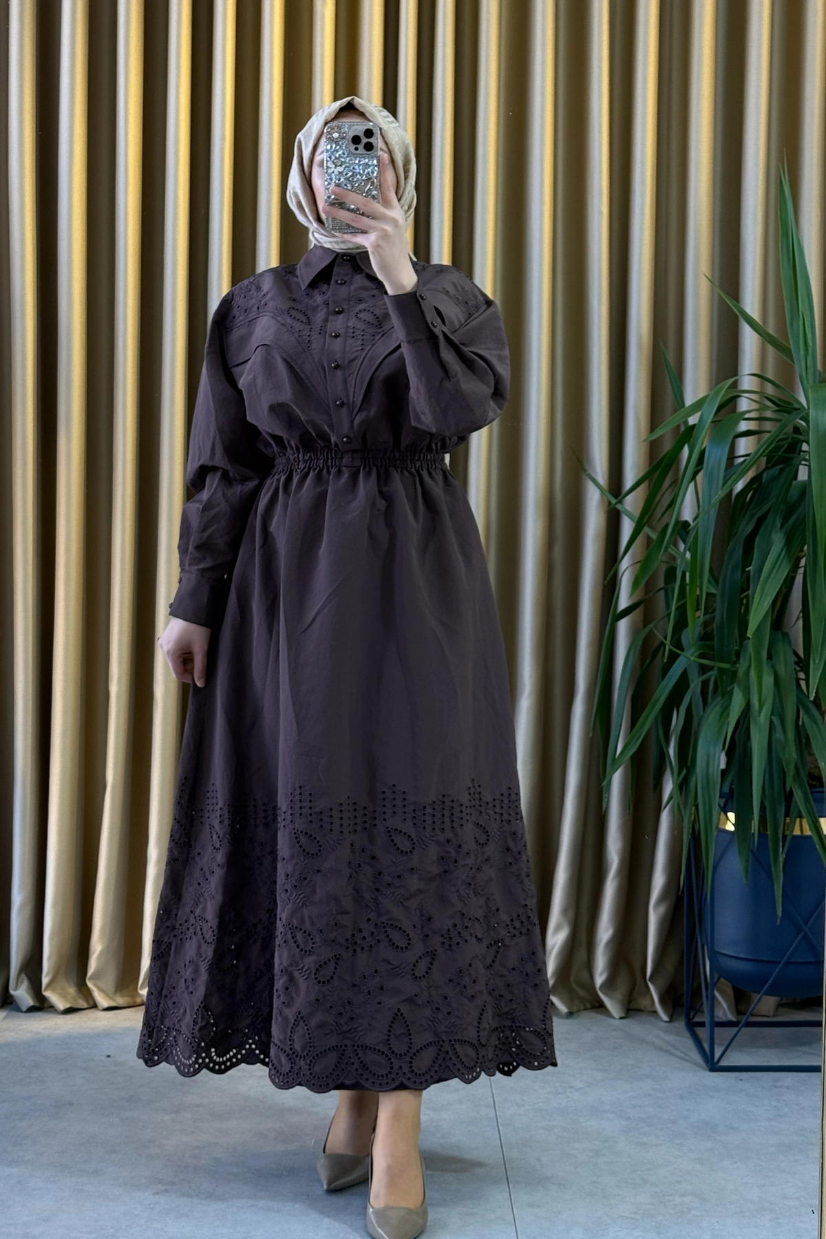 clande 5023 Elbise Kahve - Fiyatı, Yorumları