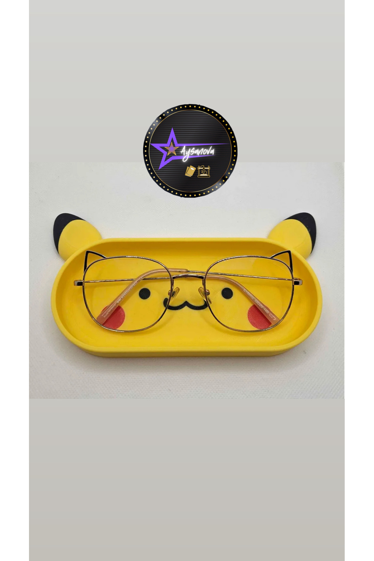 aysanova Pikachu Gözlük Tutucu Tepsisi,Gözlük Kabı,Düzenleyici
