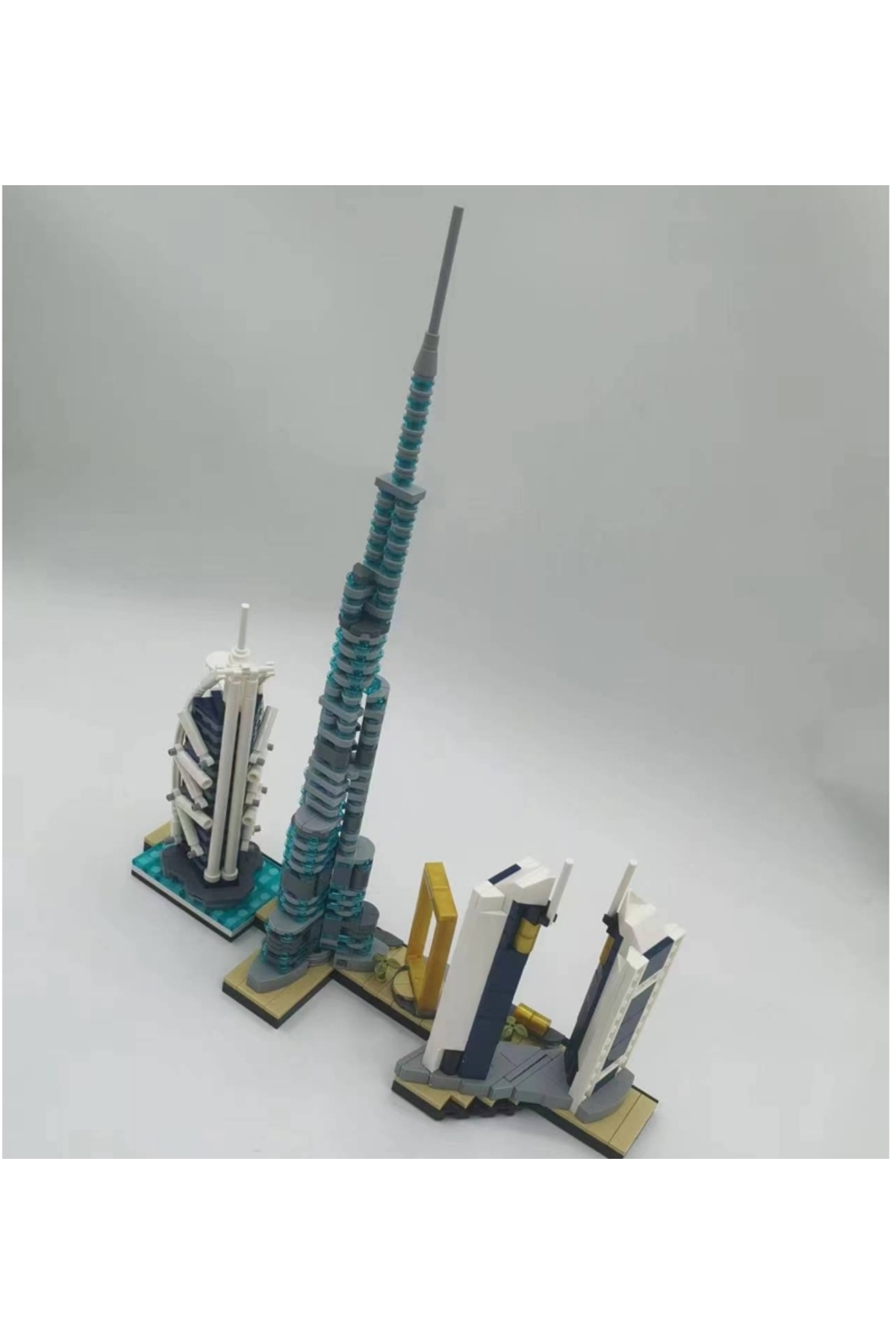 مجموعه بلوکهای ساختمانی معماری منظر خیابانی شهر دبی، آجرهای کلاسیک، مدل کلاسیک برای کودکان، اسباببازیها