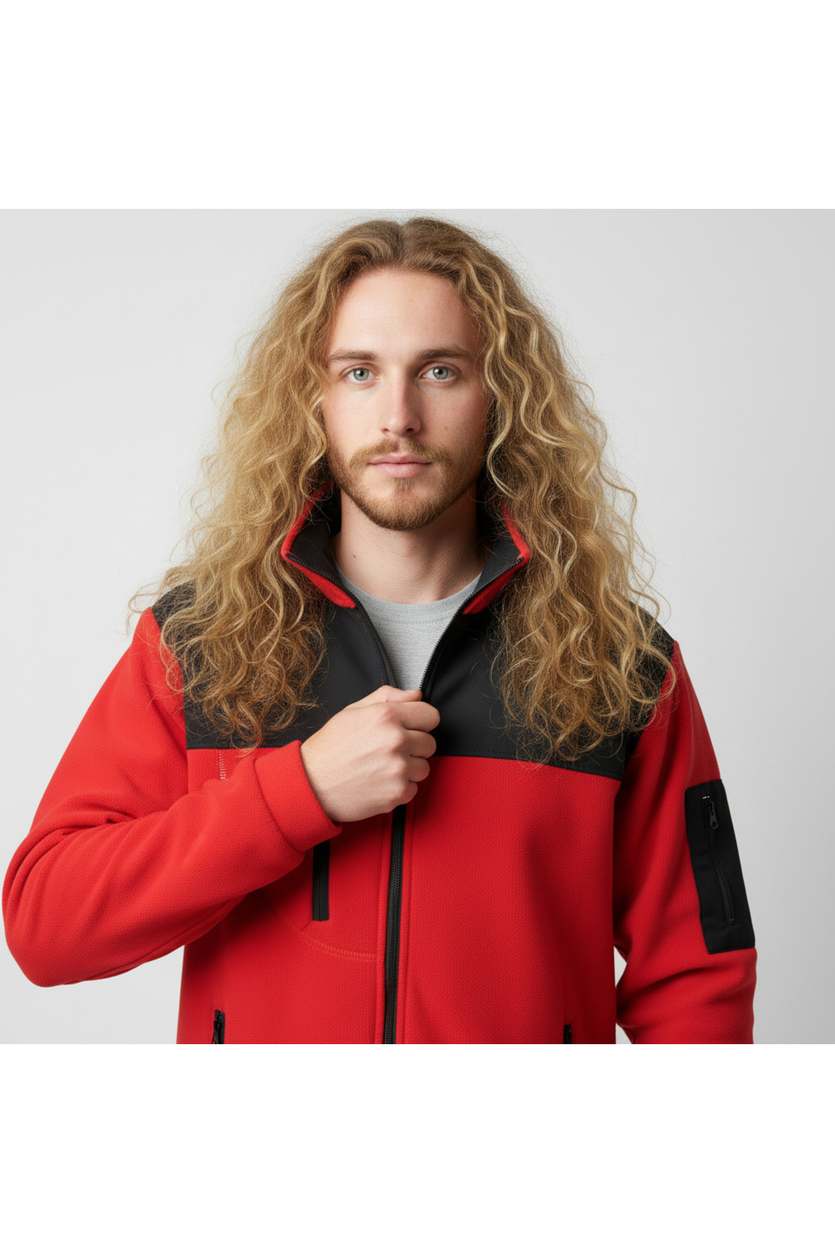 ژاکت POLAR X-PRO Softshell Yoke مشکی — قرمز PLR-SS-SYH-01 — تصویر 6 از 8