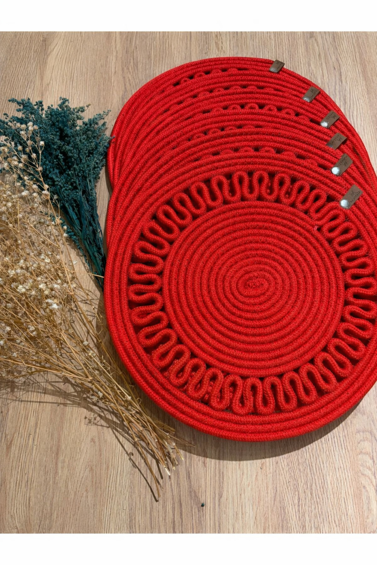Thick Machined, 6-Piece, American Service, Jute Underplate, Durable, Heat Sensitive, Long Lasting,