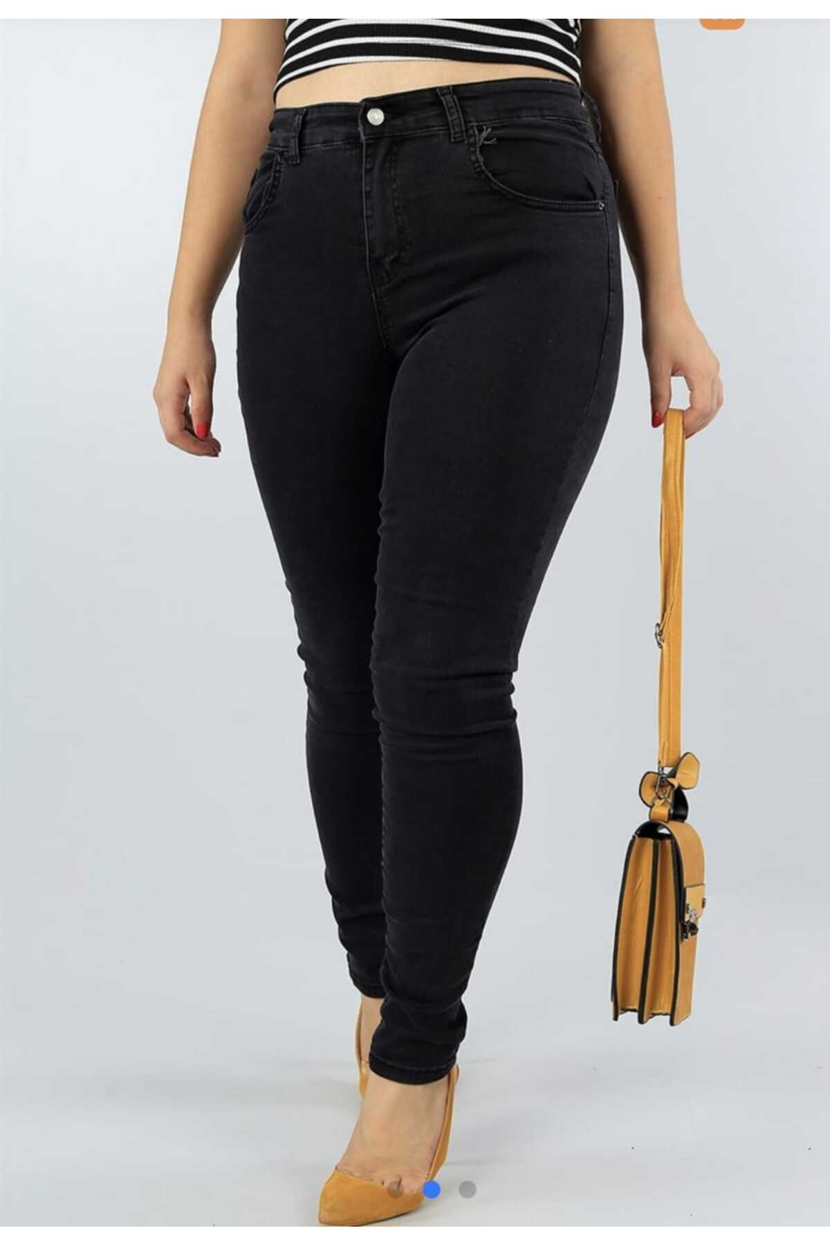 SU SHE  YENİ SEZON//BATTAL BEDEN//YÜKSEK BEL//LİKRALI//TOPARLAYICI//KADIN KOT PANTOLON