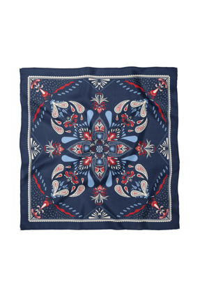 Sultan İpek Şal Desenli Fular / Bandana 70x70cm