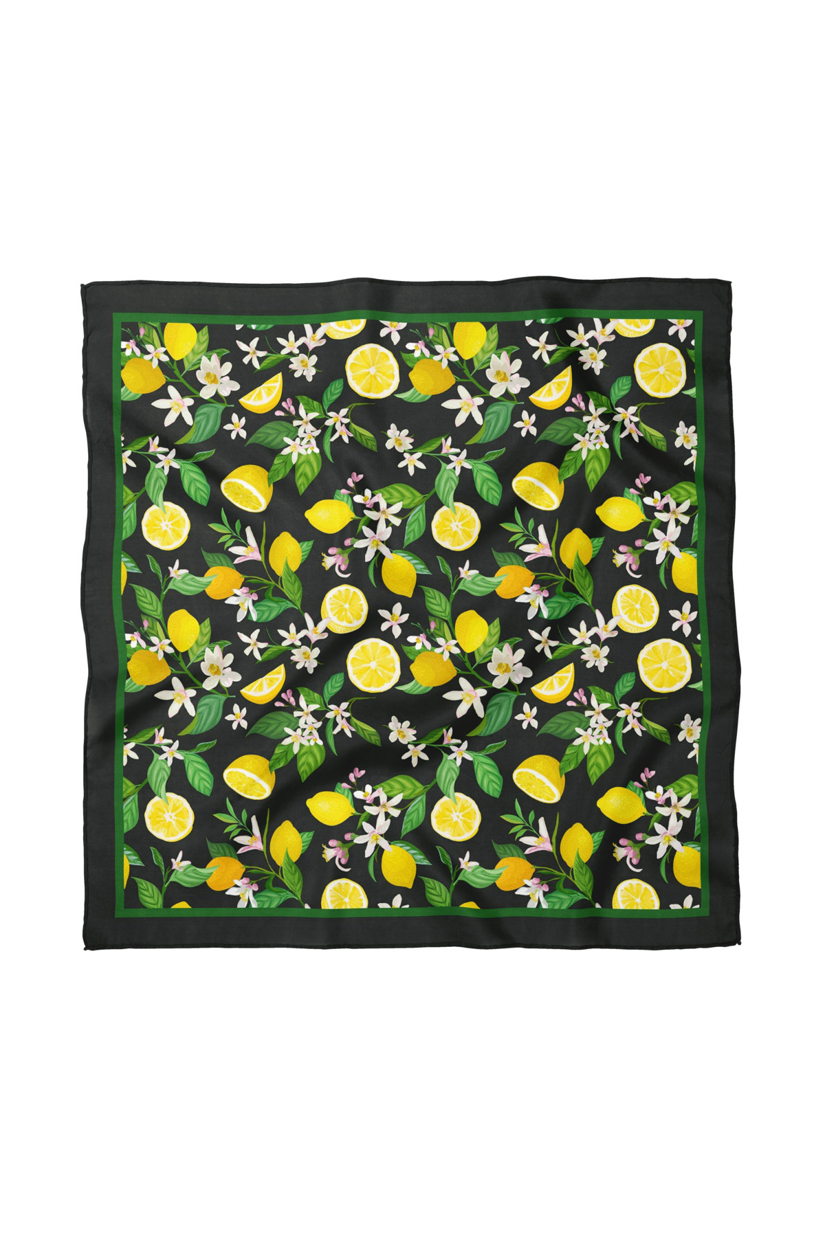 Lemon Patterned Scarf / Bandana 70x70cm