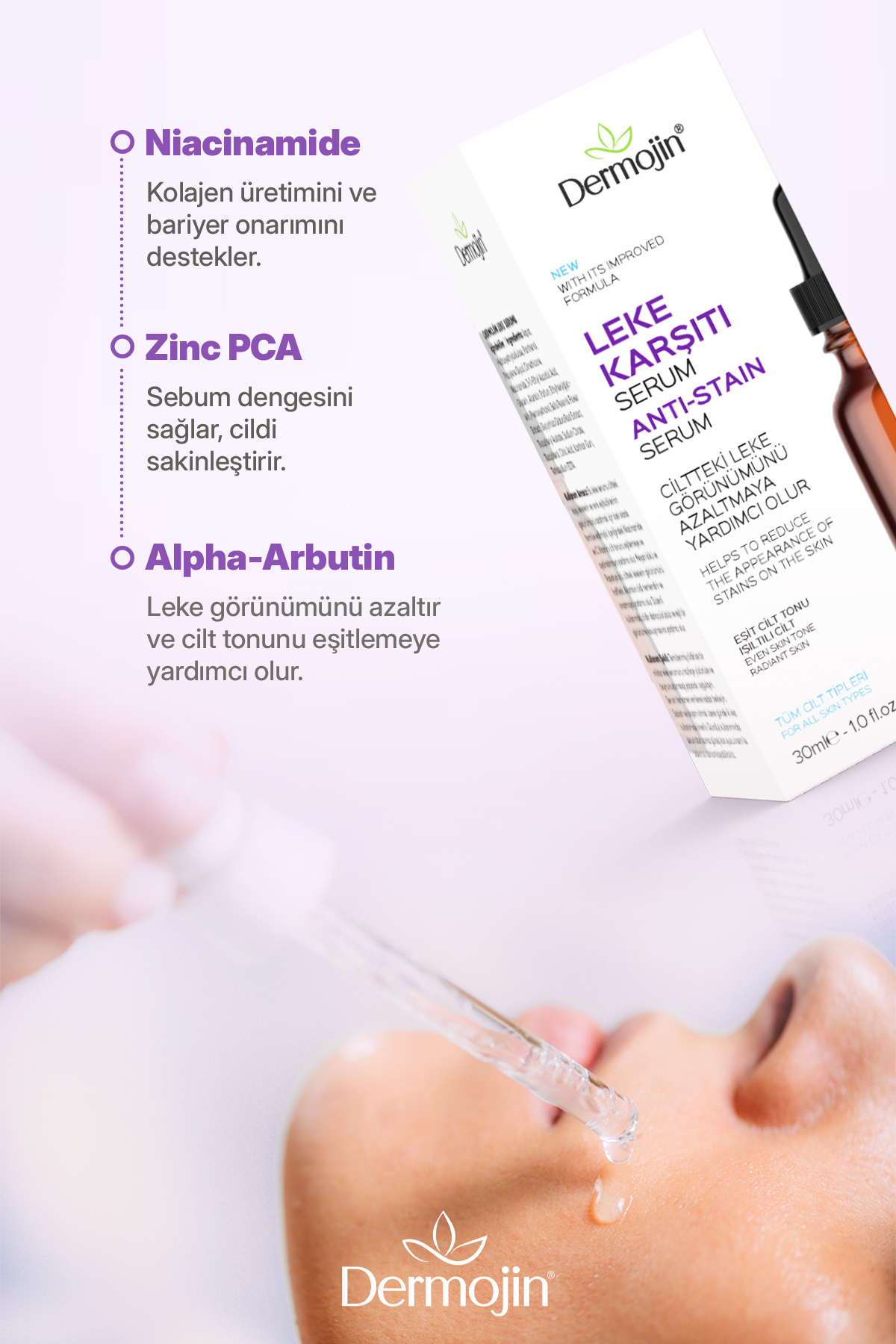 Leke Karşıtı Ve Aydınlatıcı Cilt Bakım Serumu 30 ml — DLKCBS100 — تصویر 3 از 5