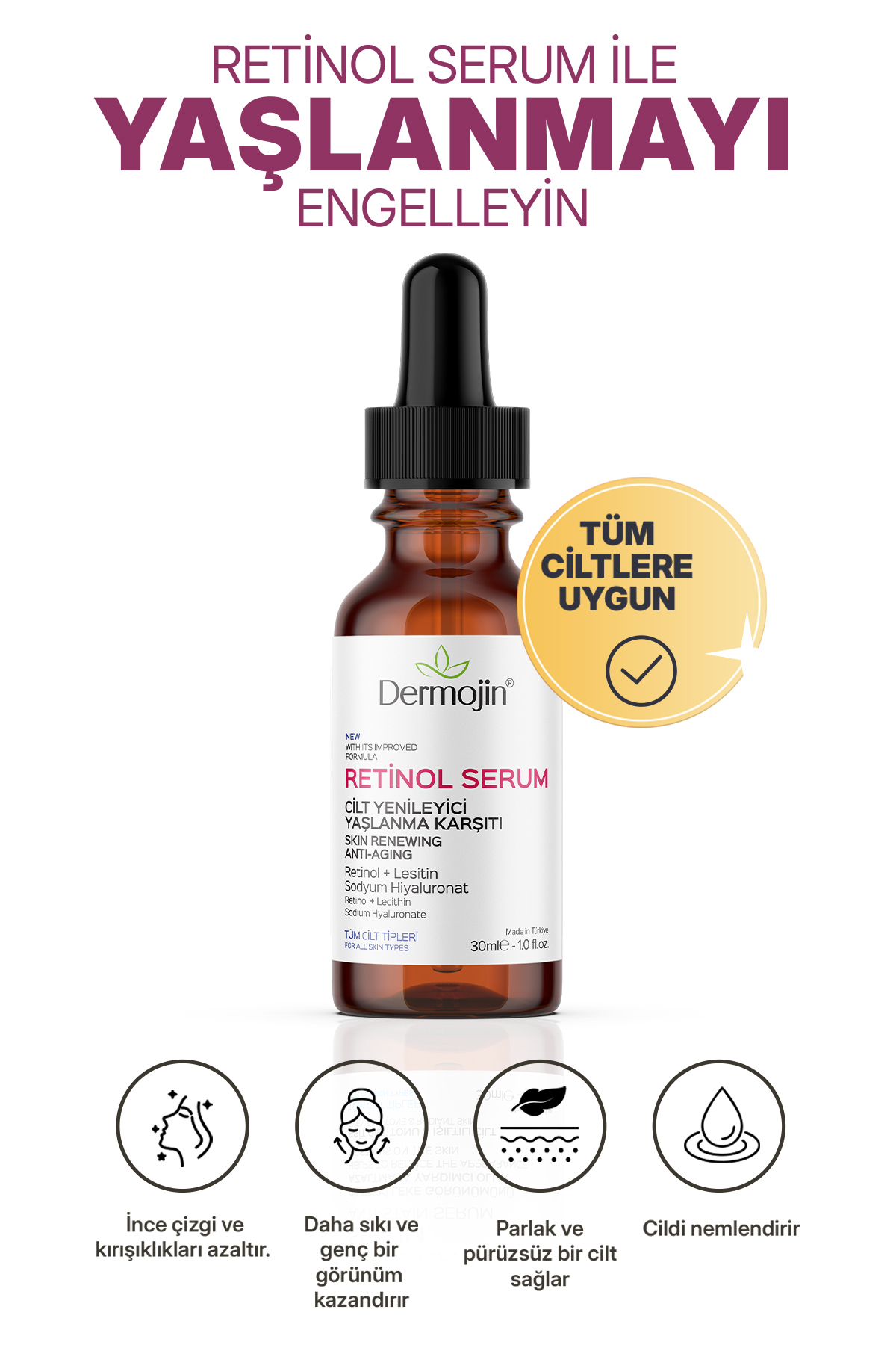 Cilt Yenileyici Yaşlanma Karşıtır Retinol Serum 30ml — DCYR100
