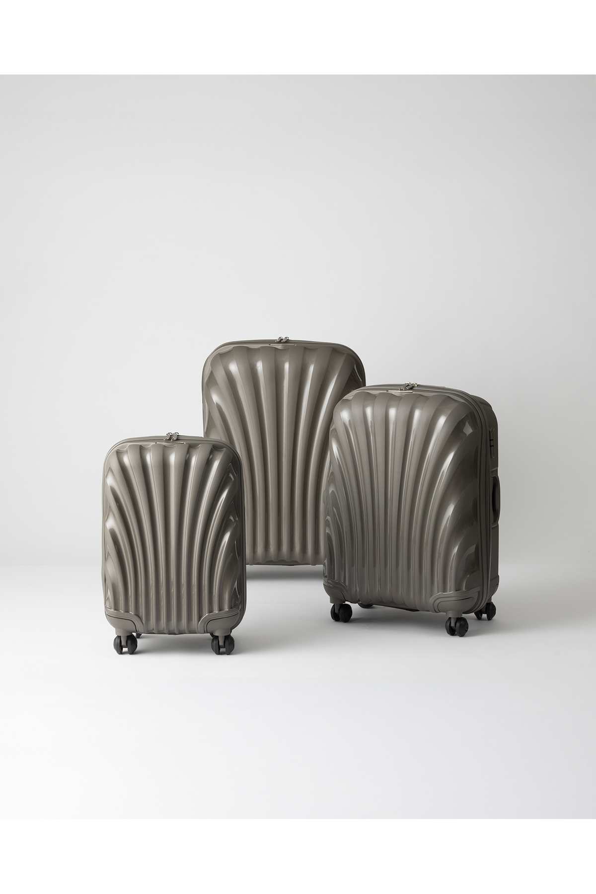 Madame Coco  Huitre 3'lü Set Valiz/Bavul - Gri - Görsel 2
