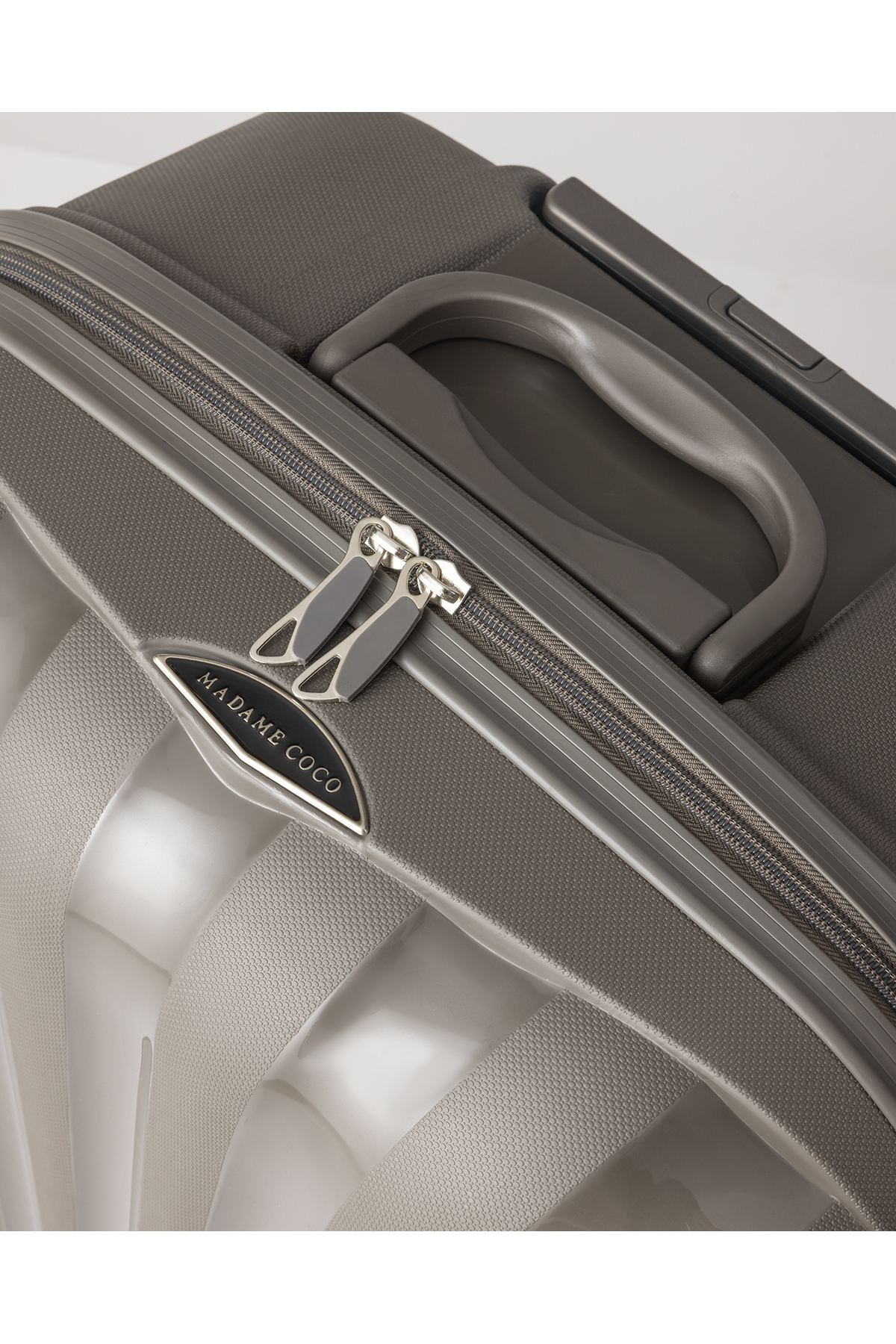 Madame Coco  Huitre 3'lü Set Valiz/Bavul - Gri - Görsel 8