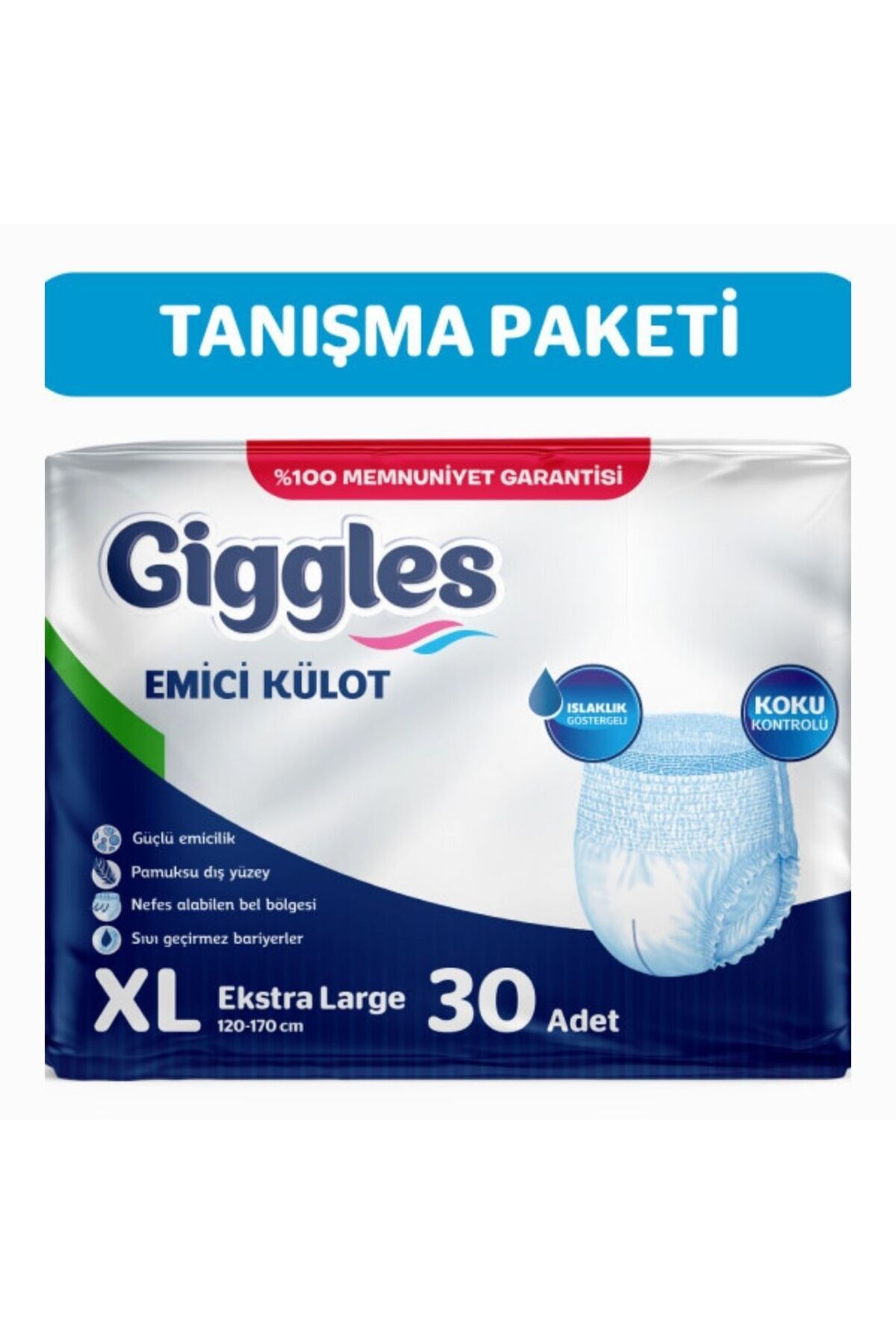 Yetişkin Emici Külot ExtraLarge 30'lu 1 Paket 30 Adet