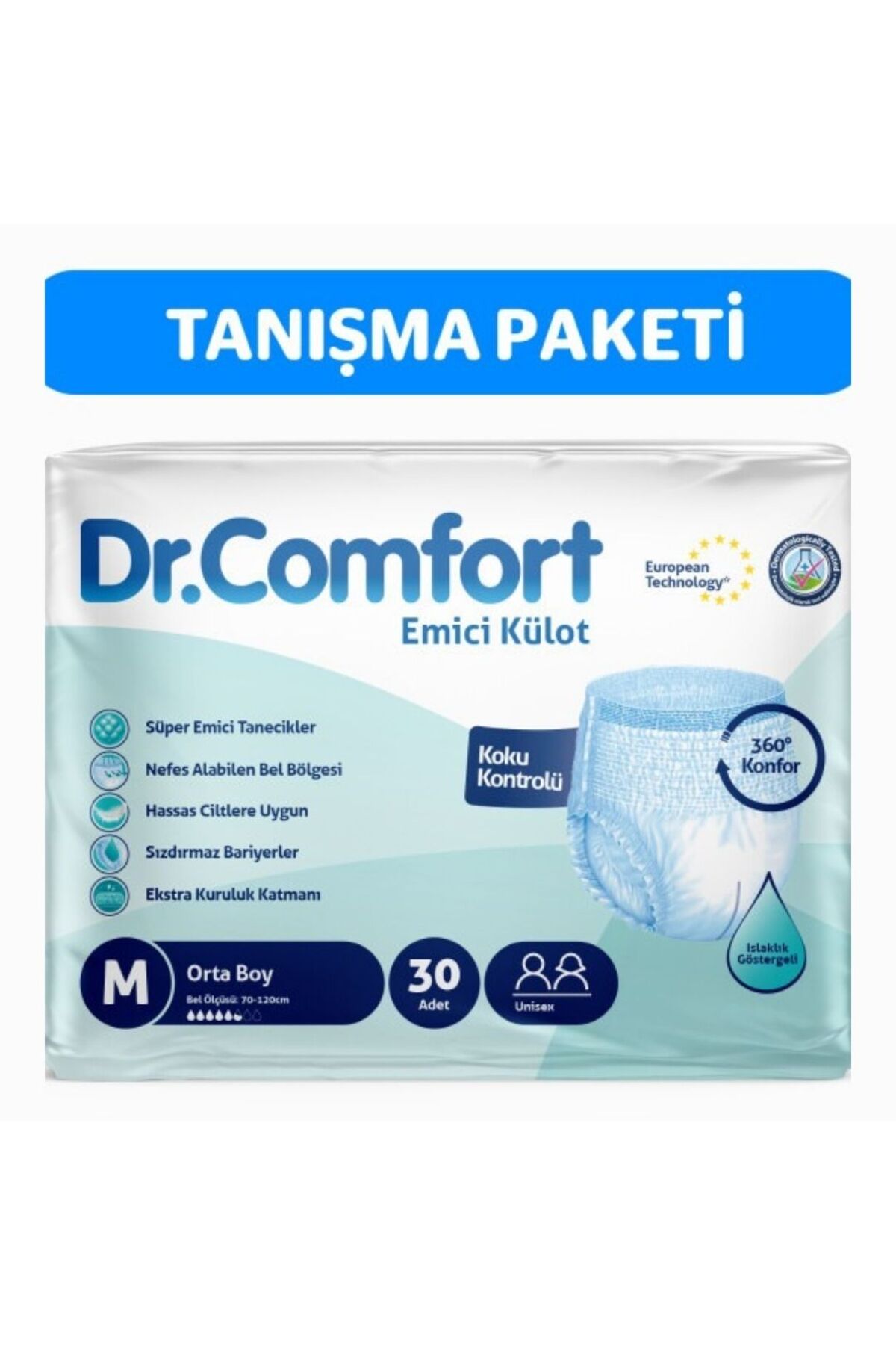 Yetişkin Emici Külot Medium 30'lu 1 paket 30 adet