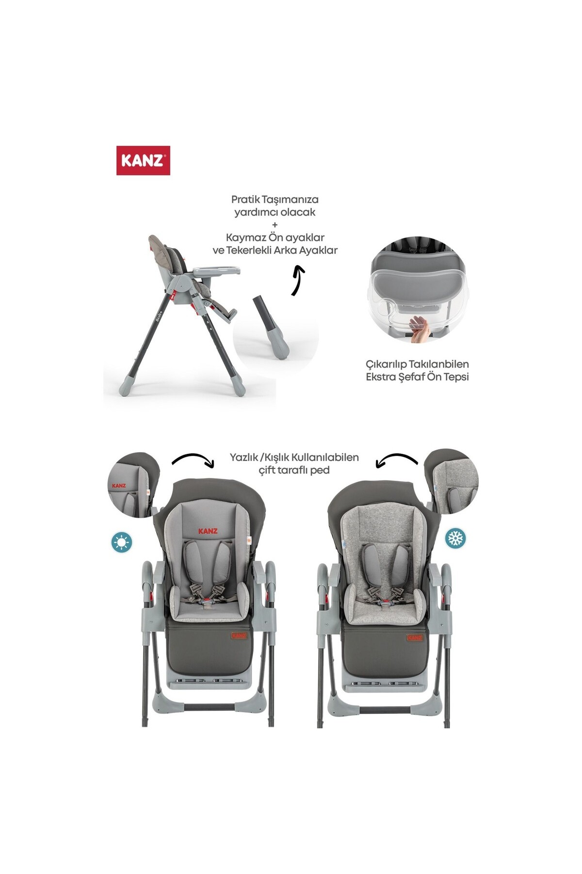 Kanz Bıstro Mama Sandalyesı Bej fotoğrafı 2 (önizleme)