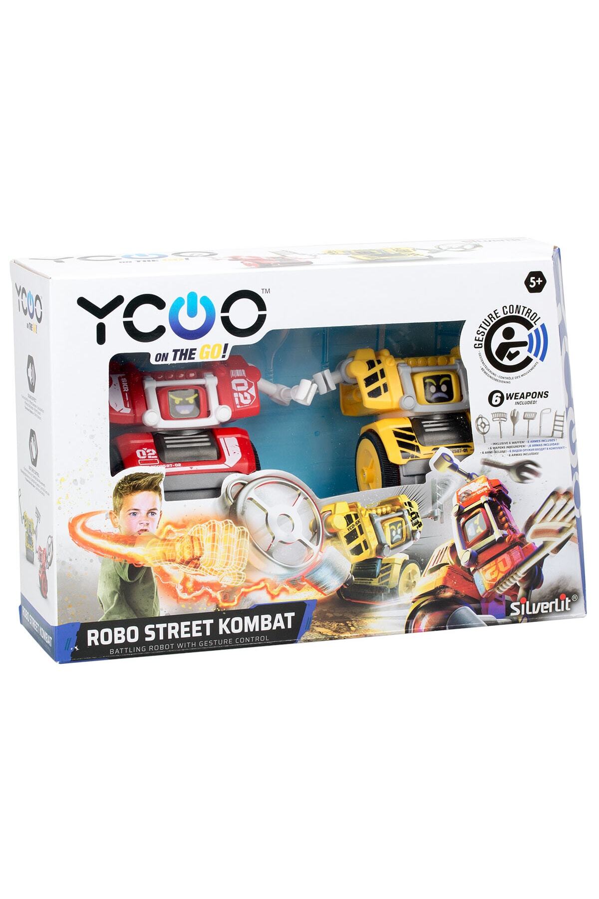 SilverLit Robo Kombat Single – Robot De Combate Teledirigido Con Sonido, Luces Y Punching-ball – Modelo Y Color Surtido