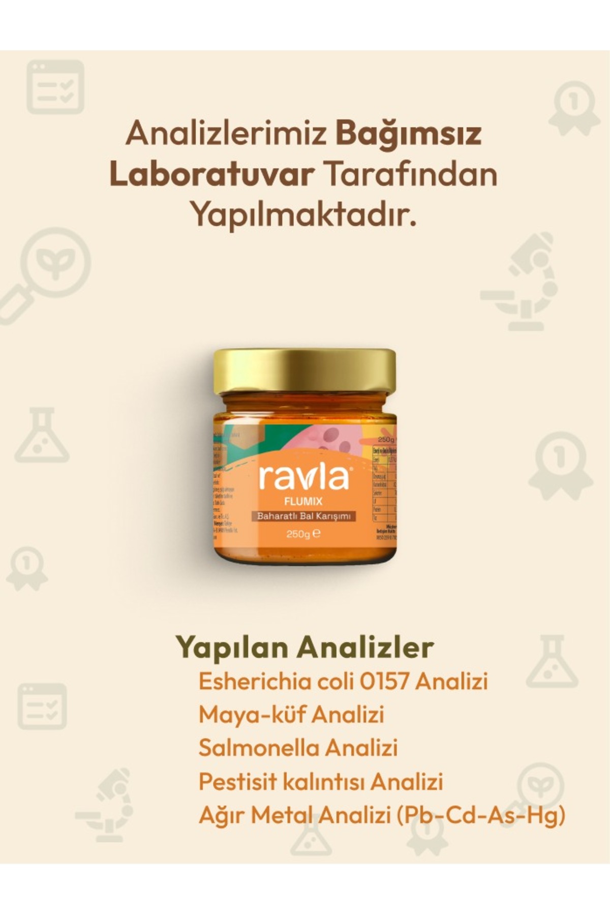 Ravla Flumix Baharatlı Bal Karışımı - 250g fotoğrafı 3 (önizleme)