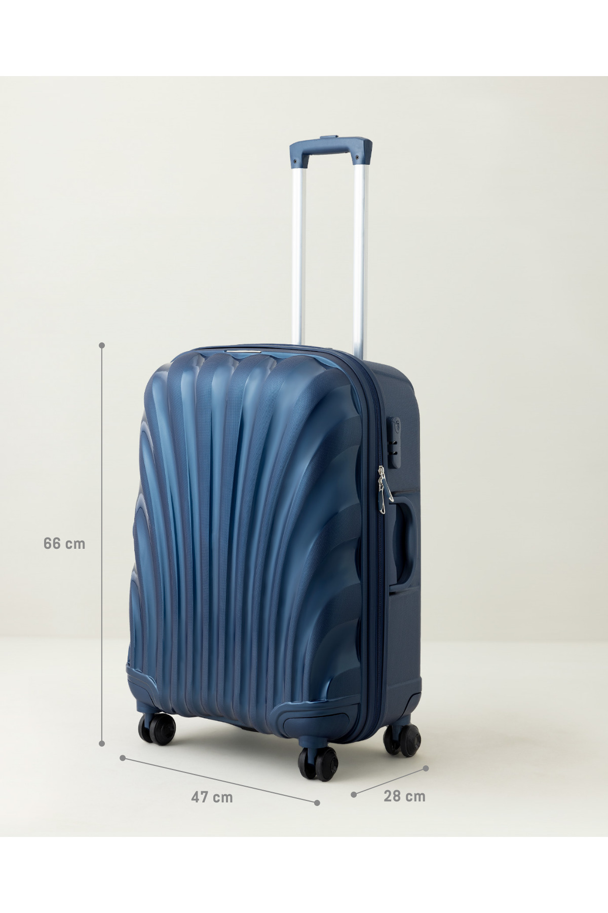 Madame Coco  Huitre Valiz/Bavul - Lacivert - Orta Boy - Görsel 7