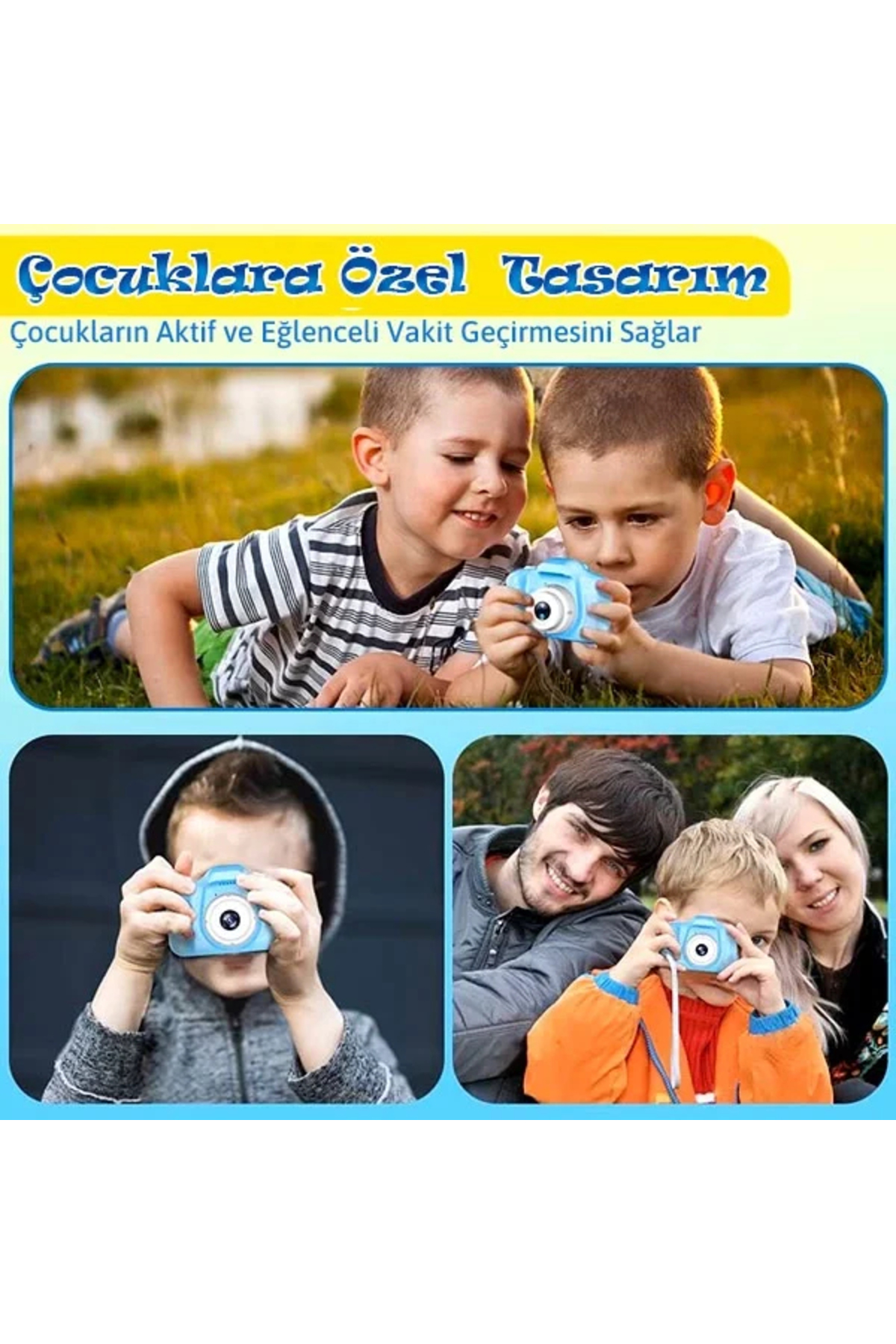 Yenimiyeni Cmr9 Çocuk Fotoğraf Makinesi 1080p Hd Mavi fotoğrafı 2 (önizleme)
