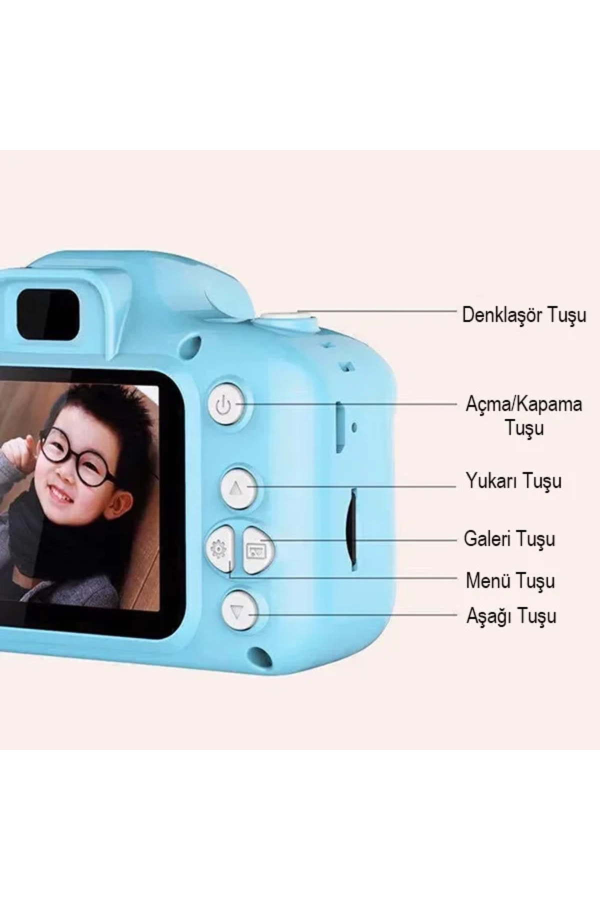 Yenimiyeni Cmr9 Çocuk Fotoğraf Makinesi 1080p Hd Mavi fotoğrafı 4 (önizleme)