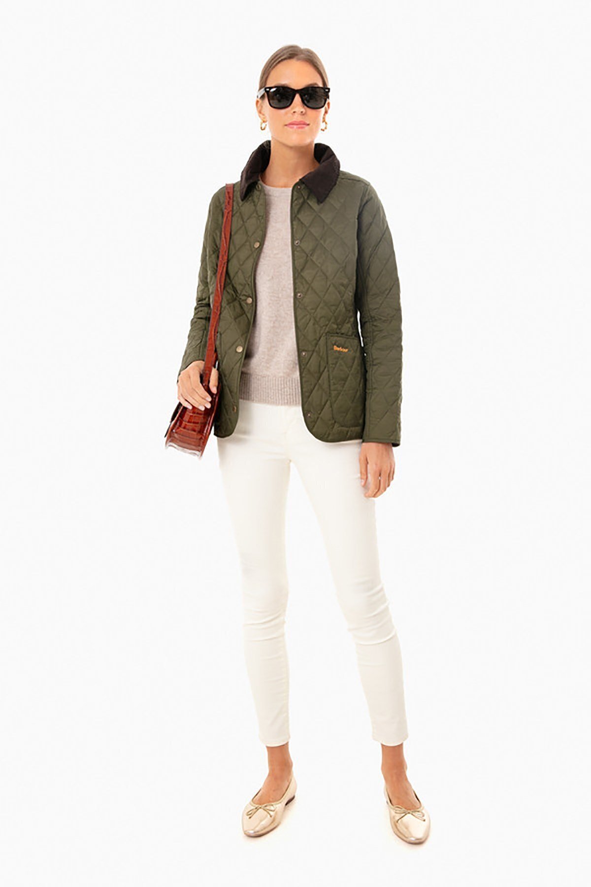 Barbour  Annandale Kapitone Ceket OL91 Olive - Görsel 3