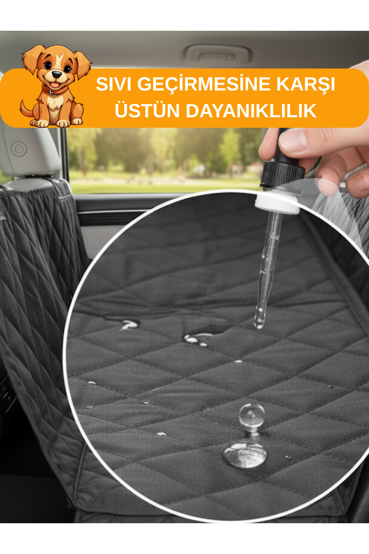 Genel Markalar Evcil Hayvan Araba Koltuk Örtüsü Su Geçirmez Dayanıklı Arka Koltuk Koruma Kılıfı Kaymaz 150X200 cm fotoğrafı 3 (önizleme)