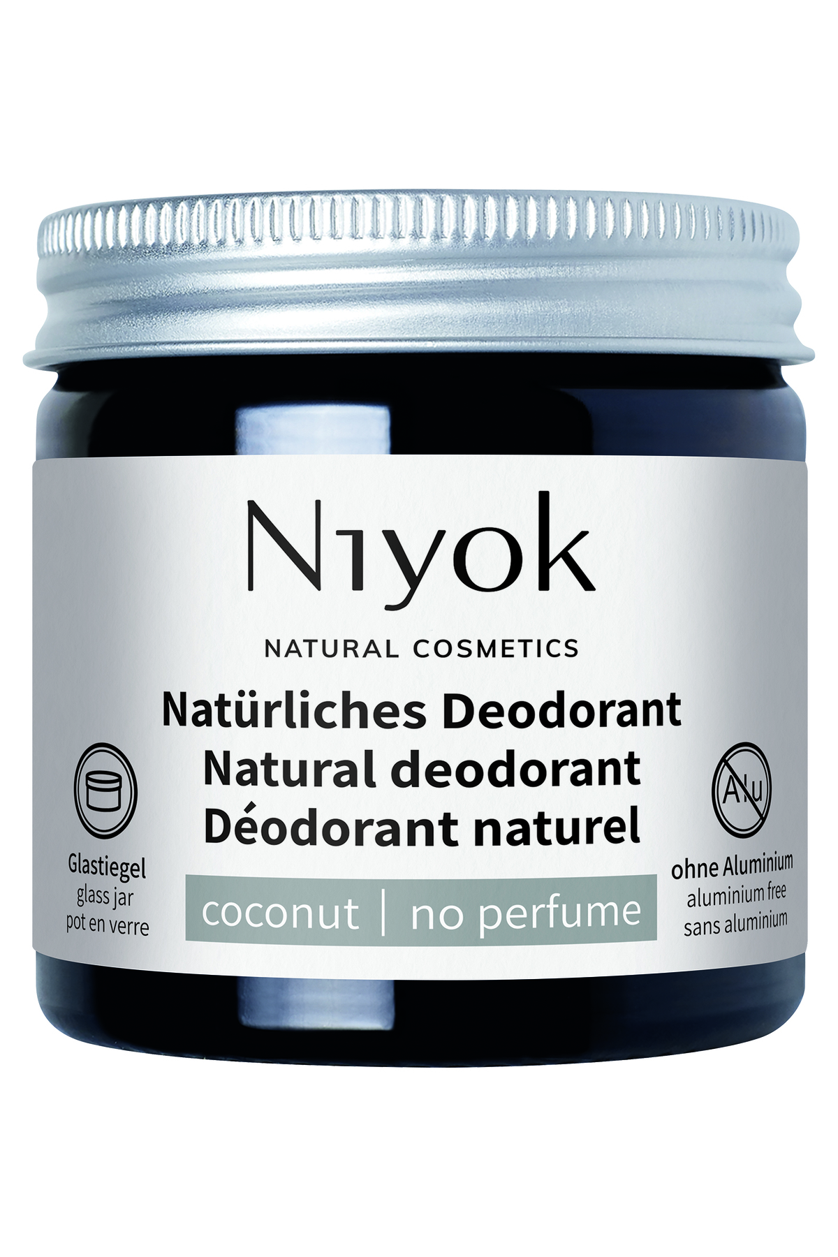 Niyok Deodorant cremă fără parfum, vegan, fără aluminiu, 40 ml