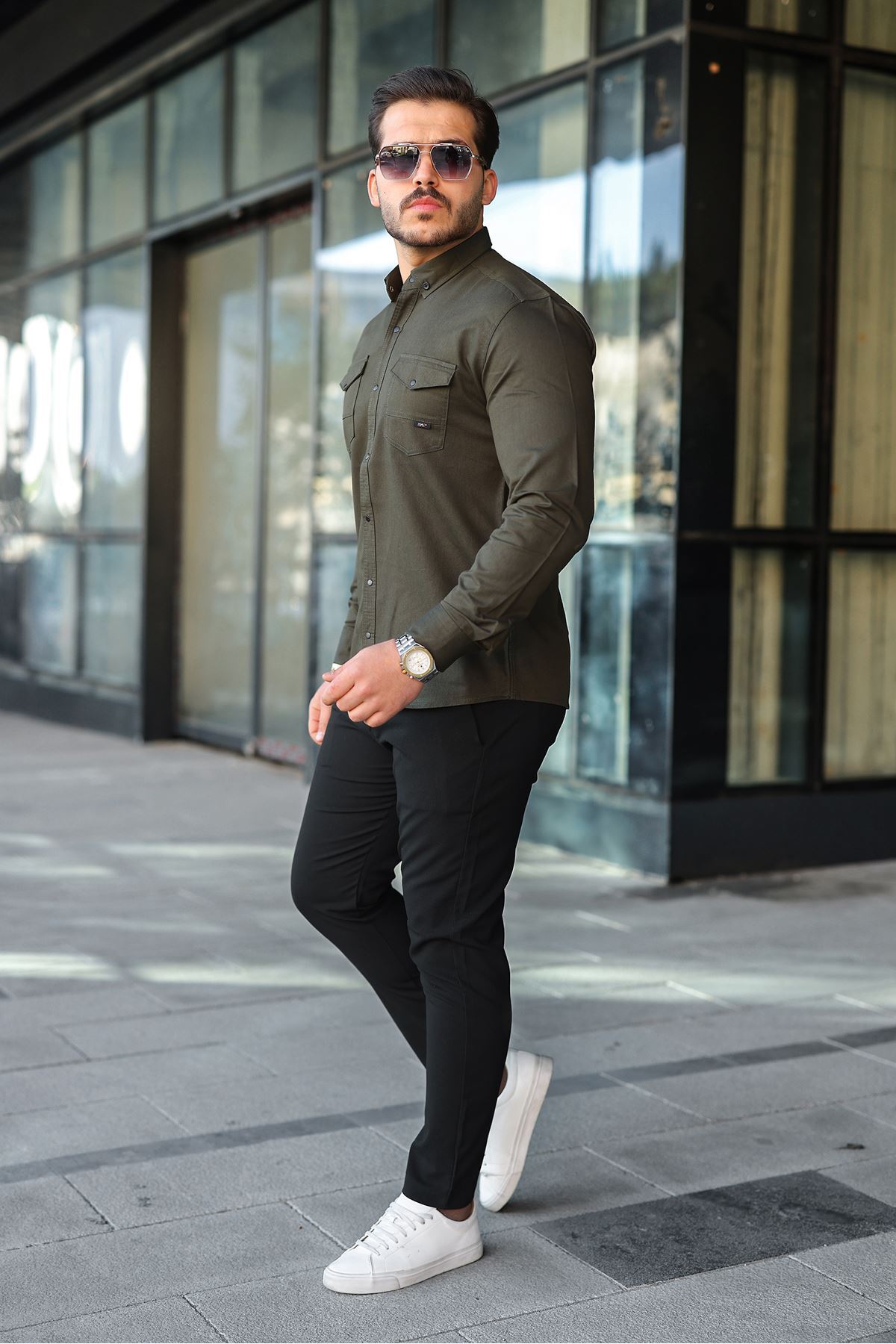 masso moda  Slim Fit Jeans - Kot Erkek Gömlek Günlük Kullanıma Uygun - Görsel 6