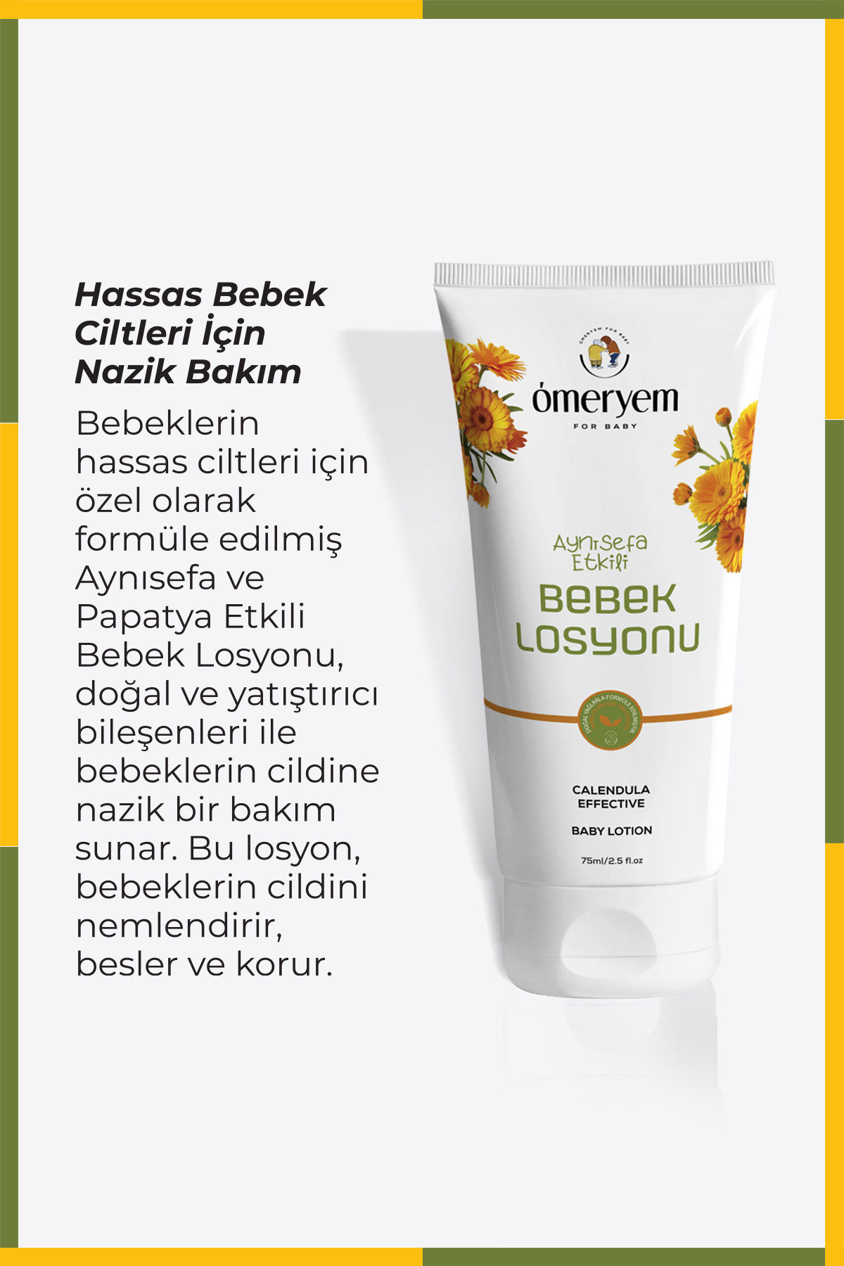 OMERYEM İkili Set - Aynı Sefa Etkili Doğal Bebek Losyonu - 75ml fotoğrafı 2 (önizleme)