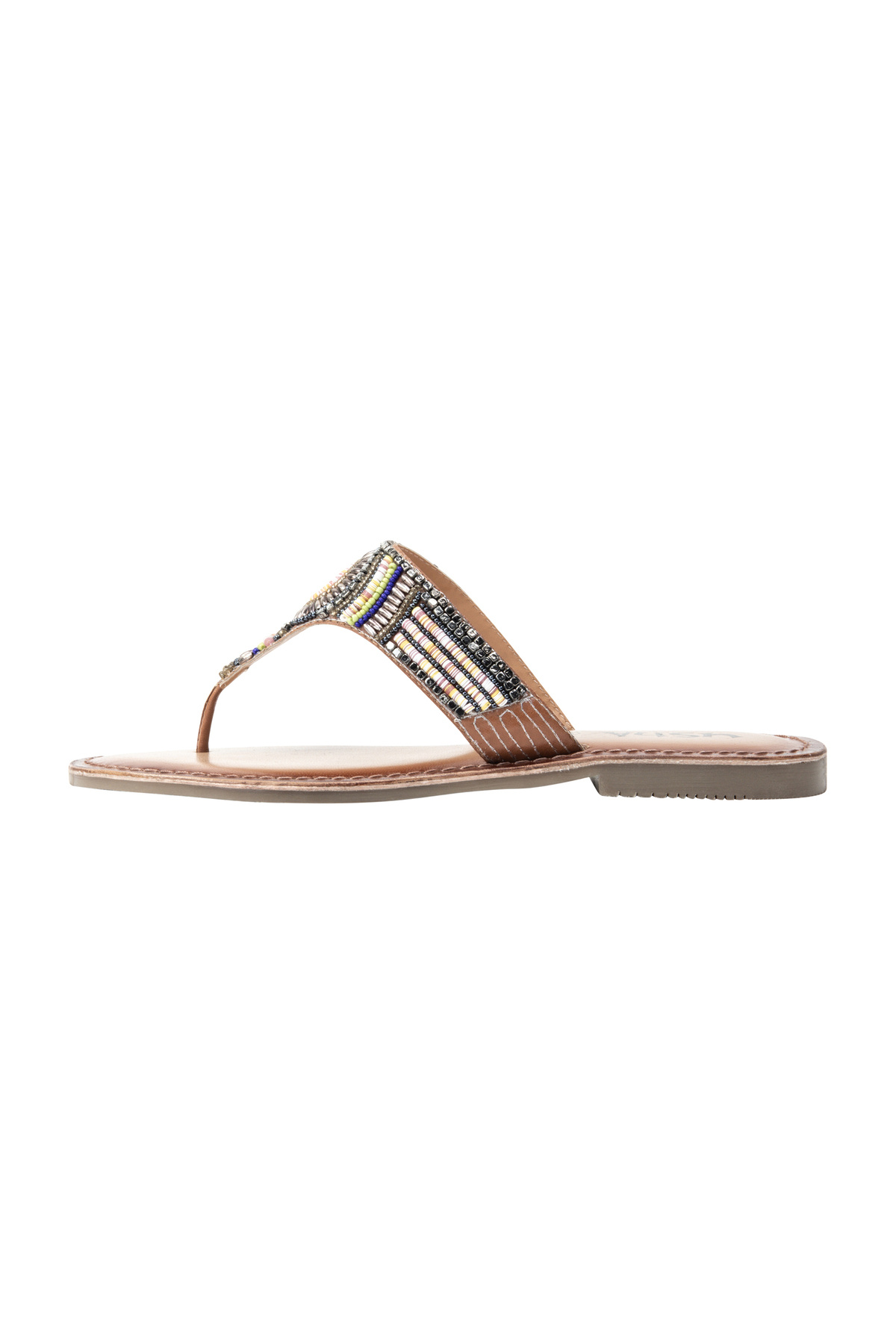 Pearl embroidery sandals