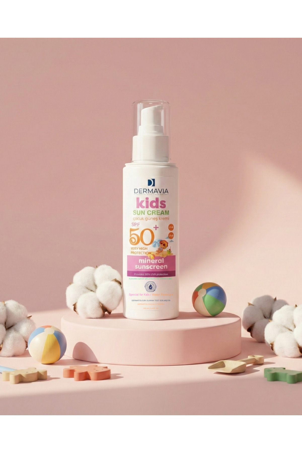 Dermavia Çocuk Güneş Kremi Spf 50 100 ml fotoğrafı 2 (önizleme)