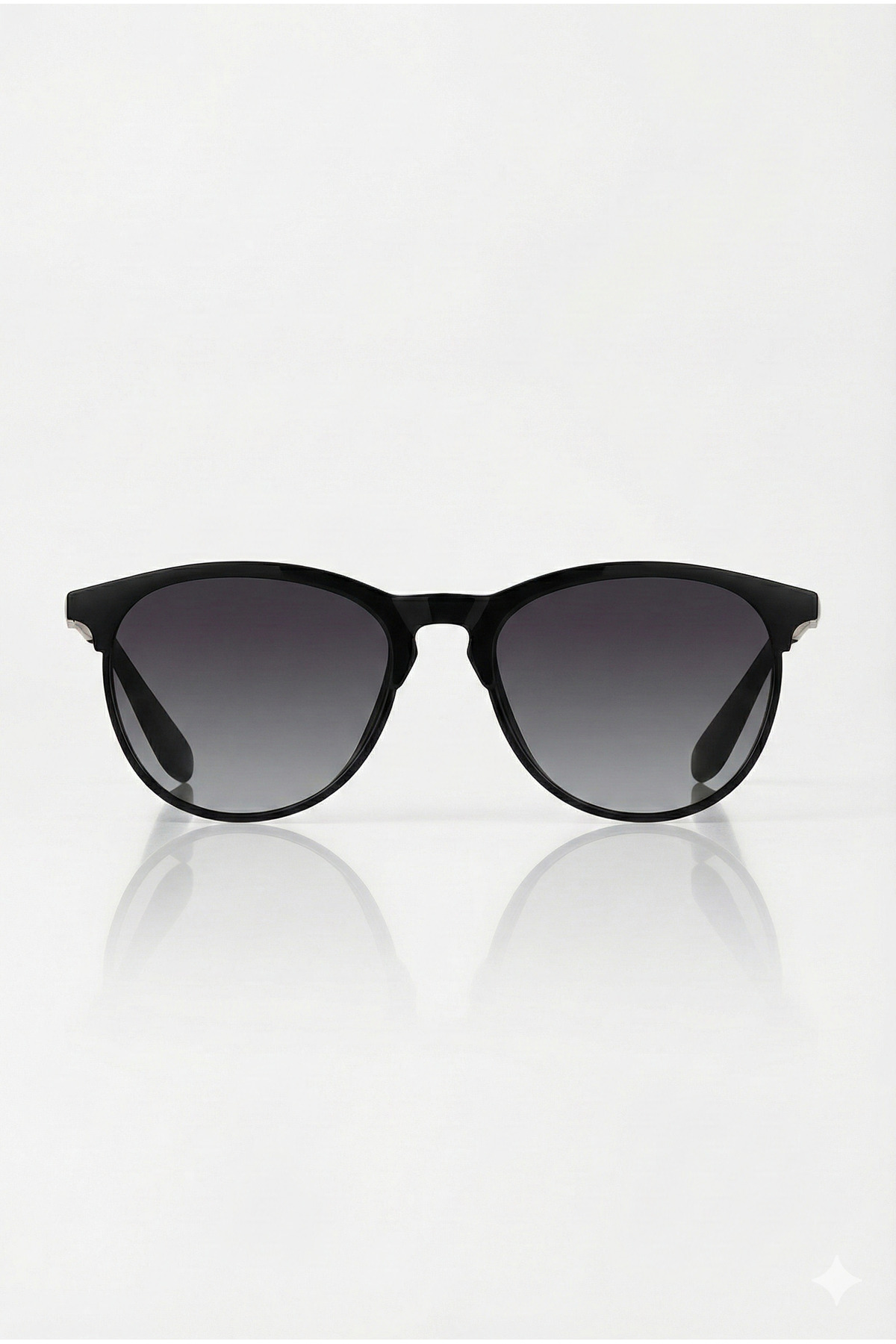 Eyesofia Tamela Kemik Oval Unisex Siyah Metal Sap Güneş Gözlüğü görsel 4