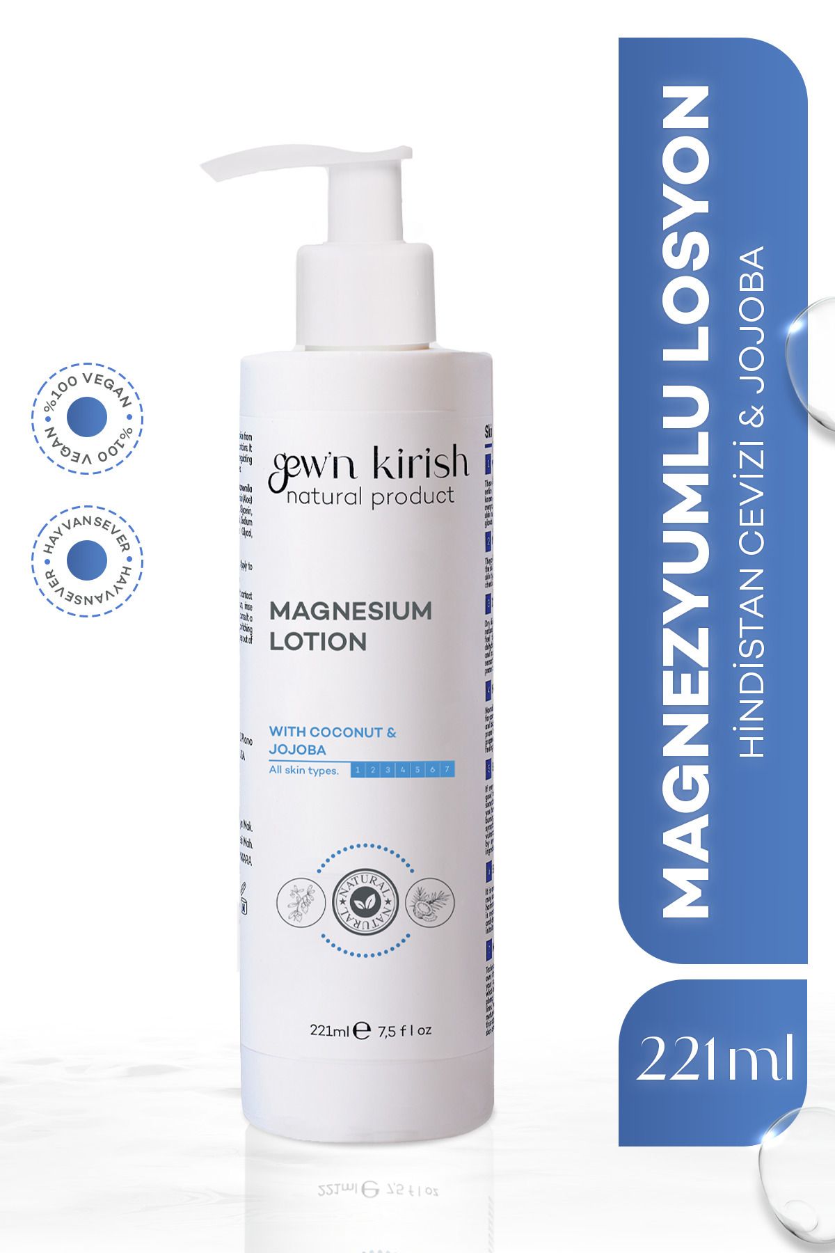 Gewn Kirish Magnezyum Ve Hindistan Cevizi Yağı Nemlendirici Vücut Losyonu — KC24V006