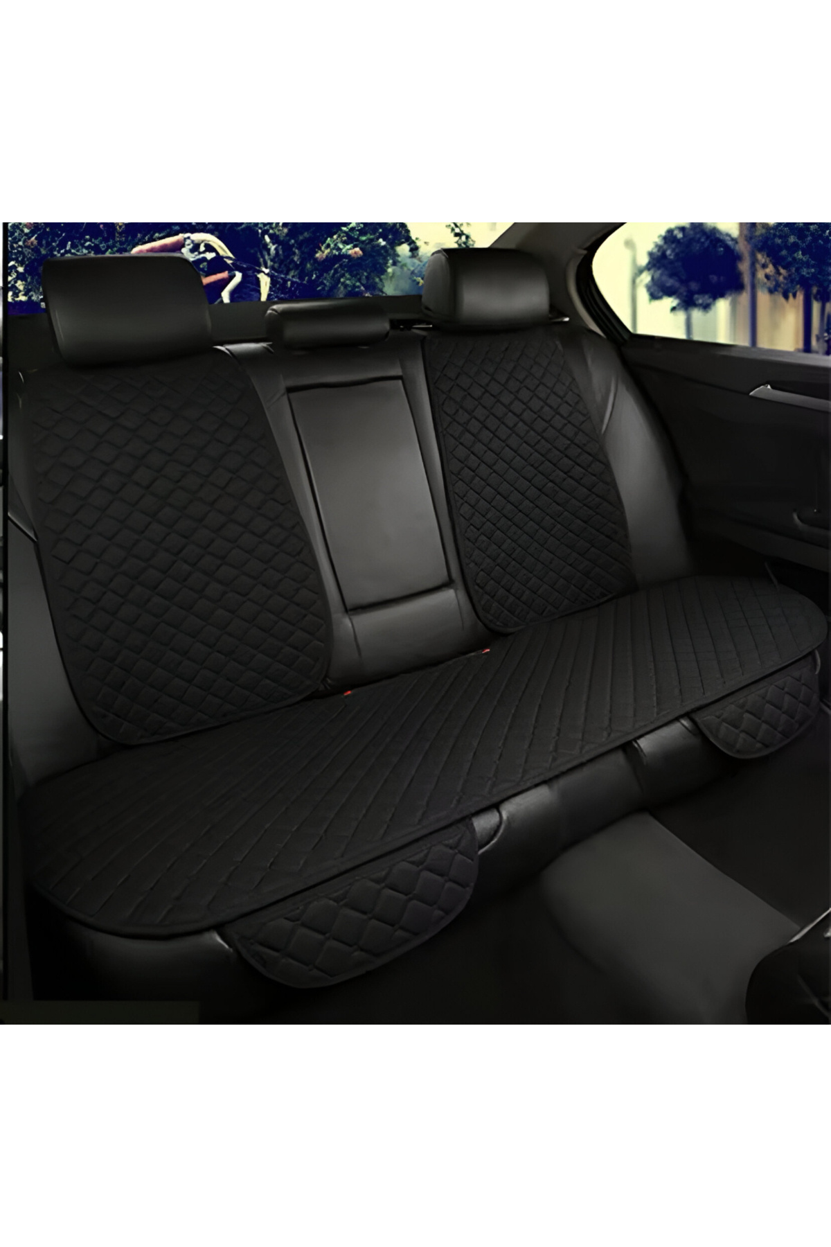 HAWK Oto Koltuk Minderi Tay Tüyü Deri Koltuk Koruyucu Universal Ön Arka 7 Parça fotoğrafı 3 (önizleme)