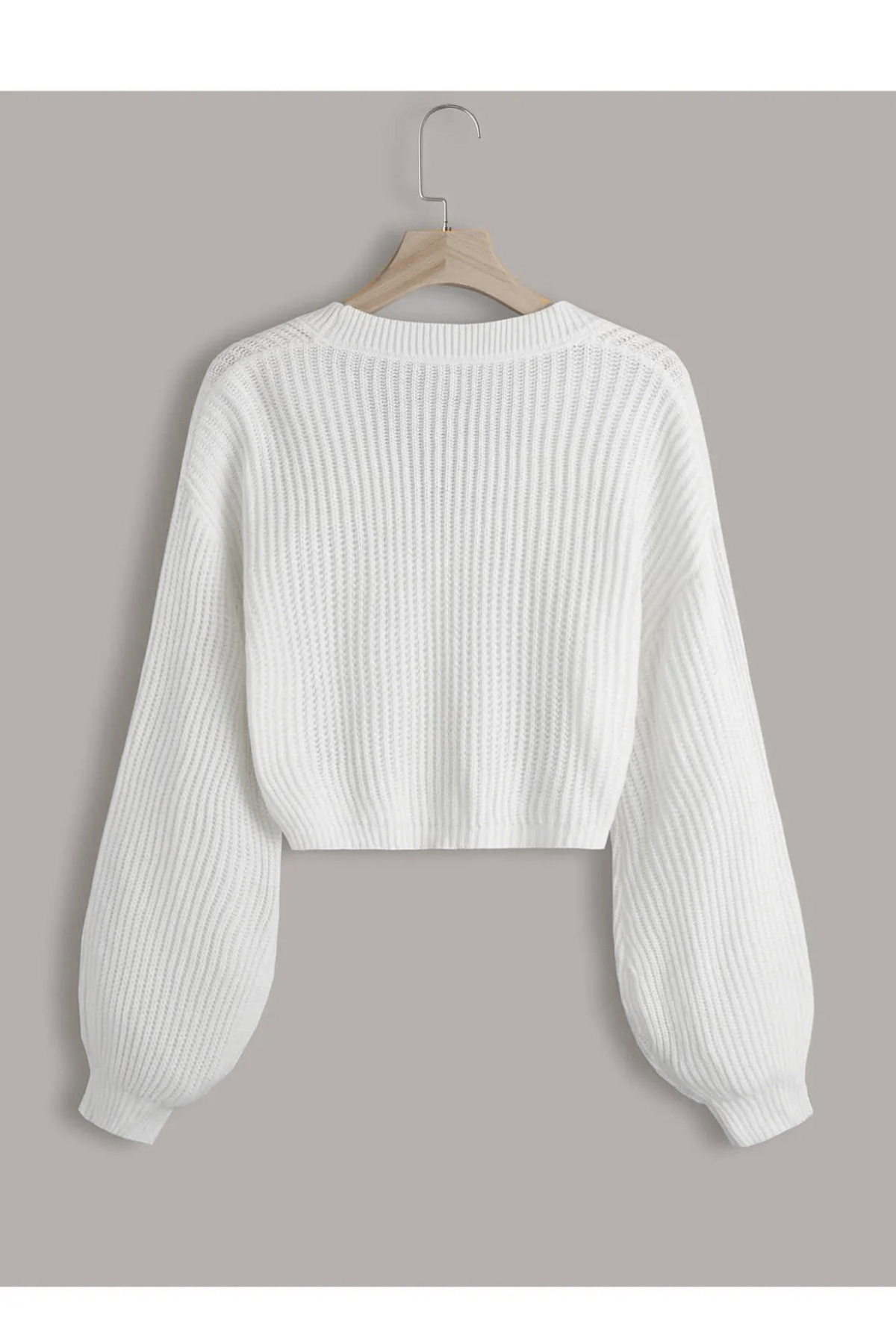 ATEMODAA  Kadın Triko Düğmeli Hırka - Görsel 3