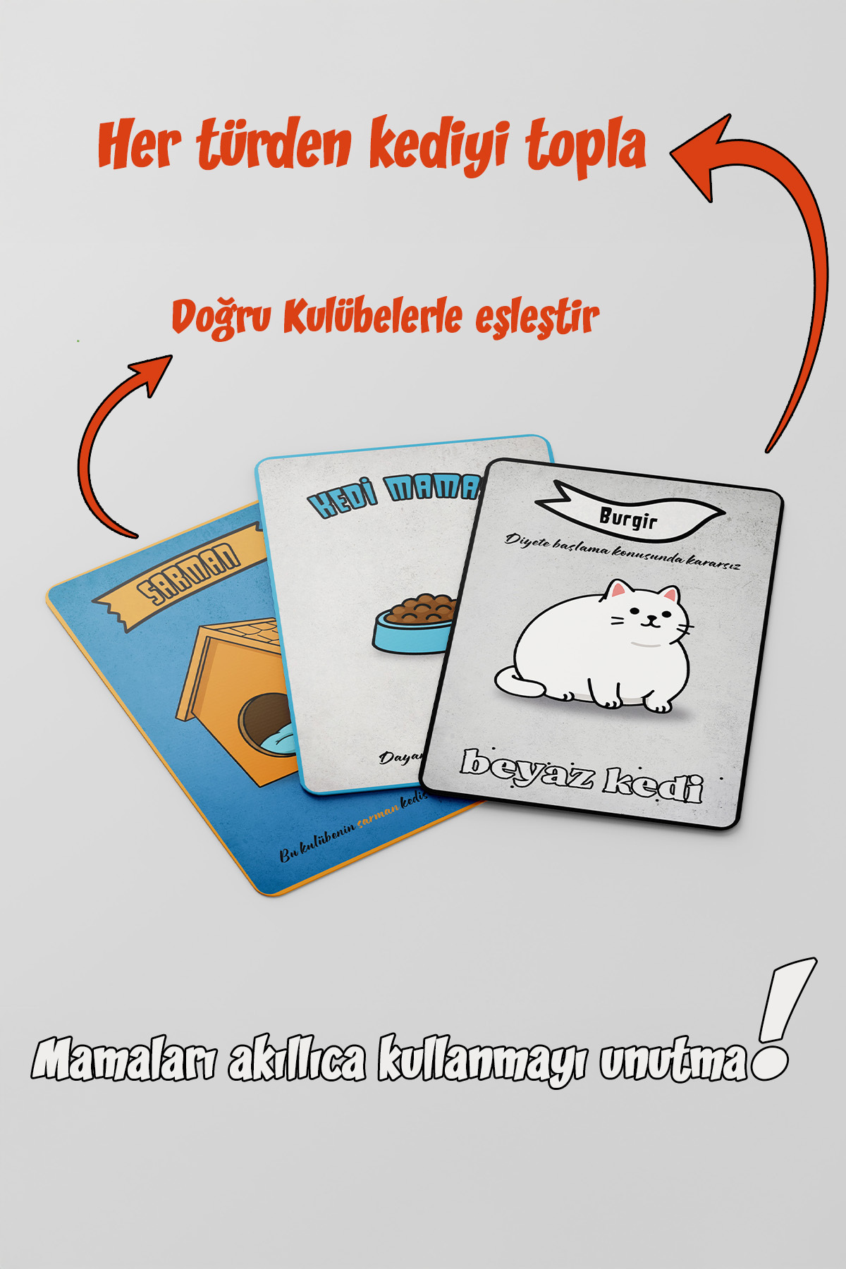 Umunto Games Cats, Cats & Cats Kutu Oyunu, 2-4 Kişilik Eğlenceli Kart Oyunu fotoğrafı 4 (önizleme)