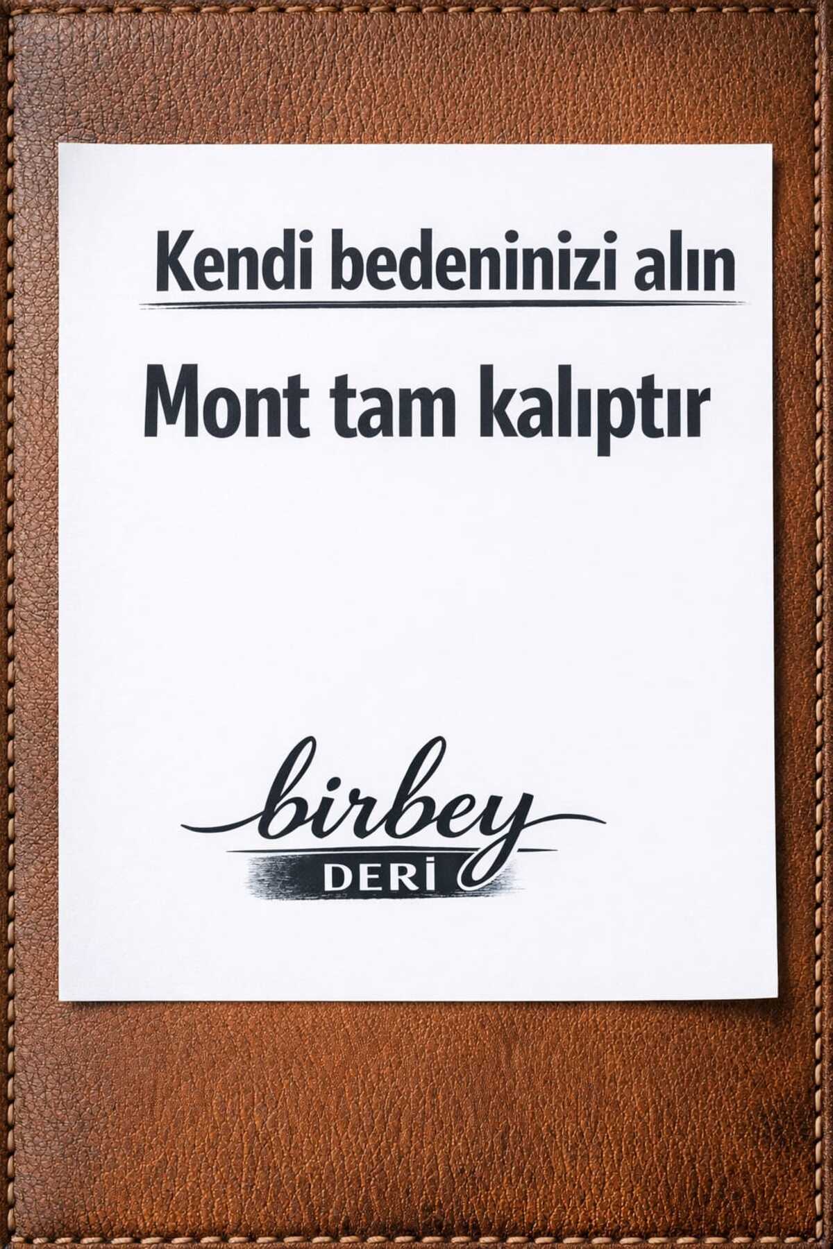 MODA  Erkek Siyah Hakiki Kuzu Derisi Şişme Deri Mont Ceket - Görsel 4