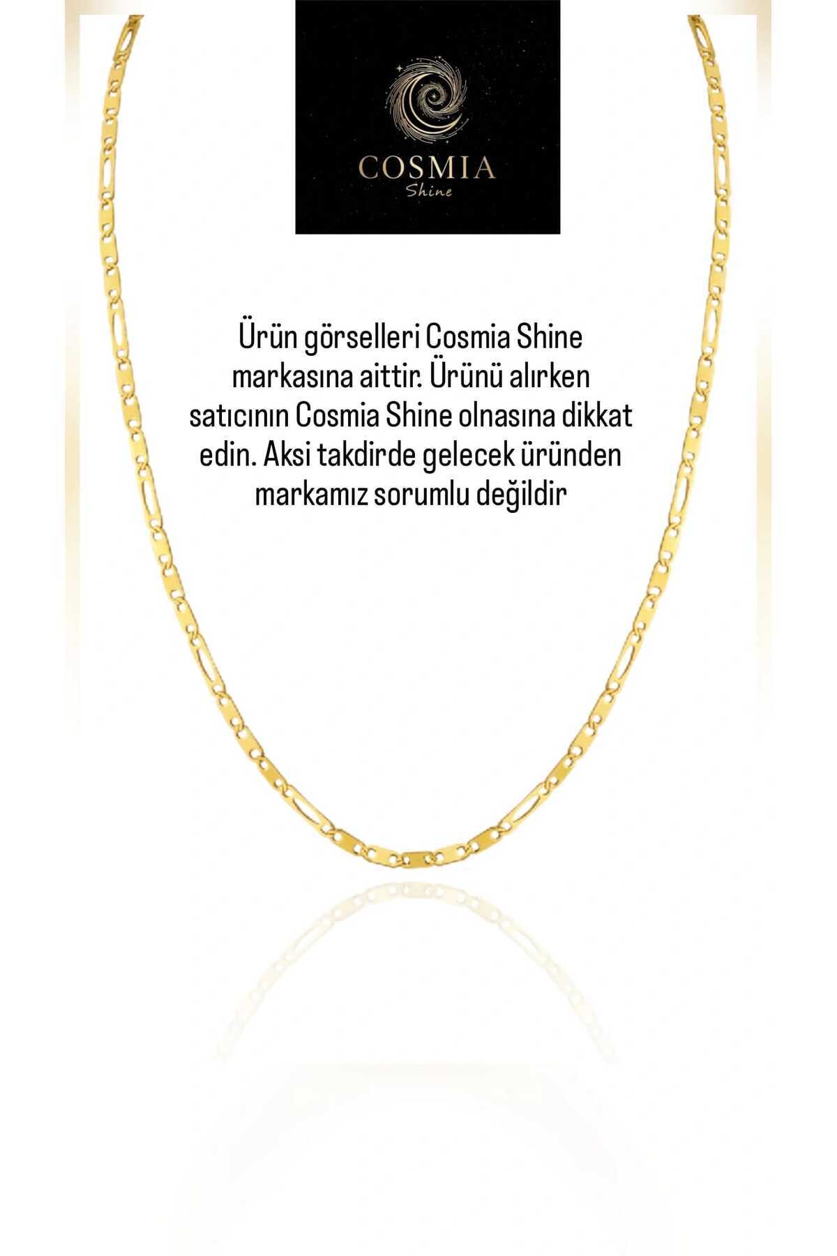 Cosmia Shine Gold Figaro Zincir Ayarlanabilir Zincir – Paslanmaz Çelik