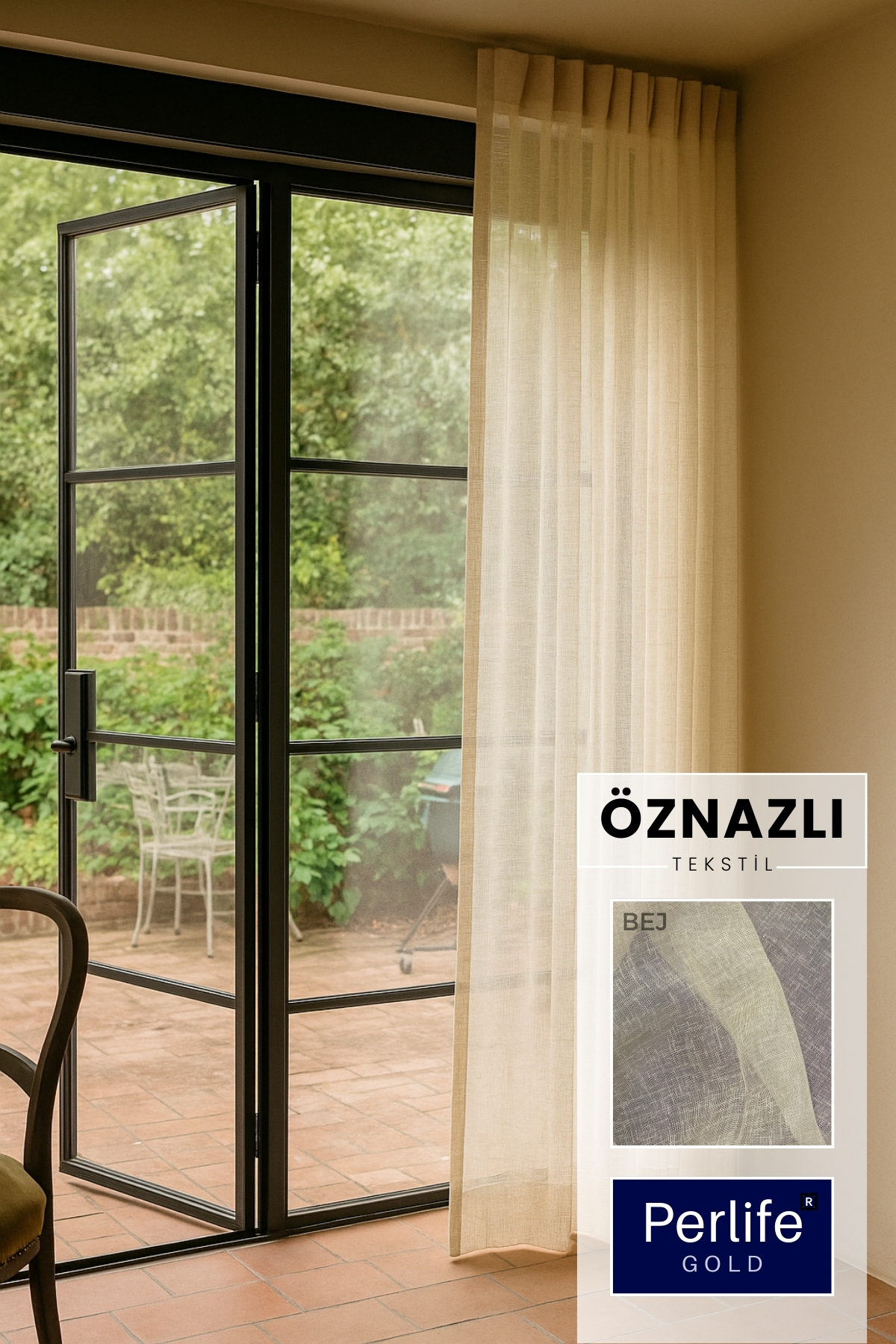 Linen Tulle Curtain Frequent Pleat Flat Modern Stylish Living Room and Living Room Curtain (6 Colors)
