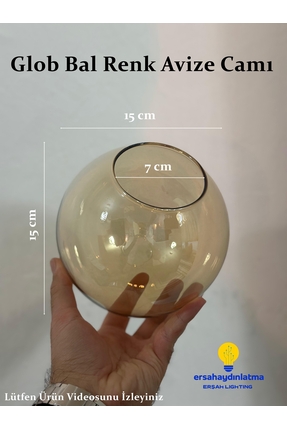 erşahaydınlatma Glob Avize Camı Bal Renk 15 Lik