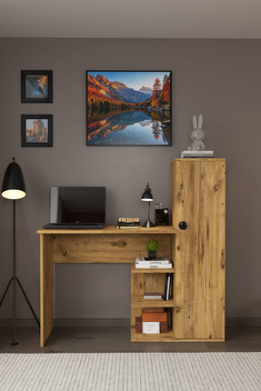 AWOX Matilda Dolaplı Dekoratif Çalışma Masası Fonksiyonel Çalışma Masası