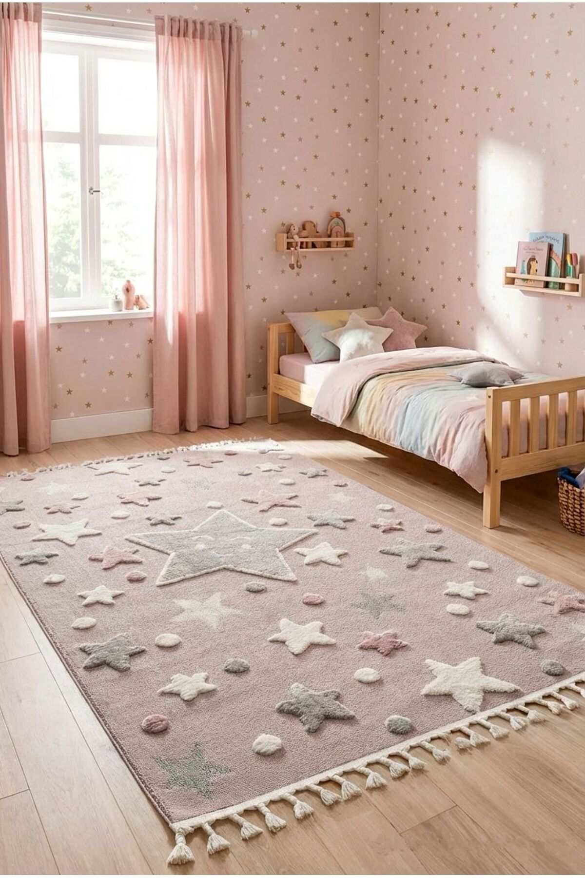 ESSENSE HOME & LİVİNG TİNKY Yumuşak Bukleli Yumuşak Peluş Post Shaggy Krem Çocuk Odası Oturma Odası Salon Mutfak Halısı fotoğrafı 2 (önizleme)