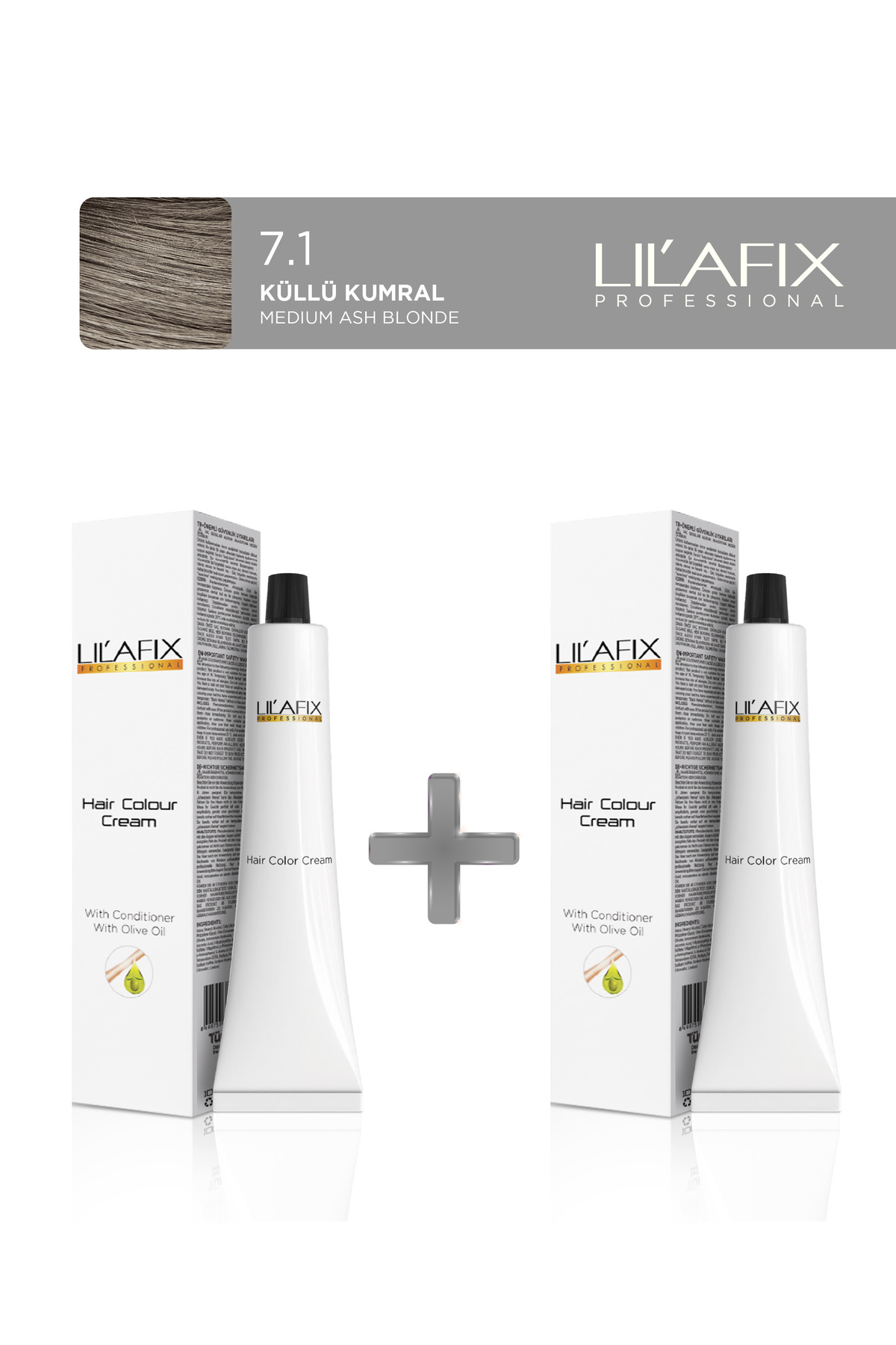 Lilafix 2'li Tüp Saç Boyası 60 ml 7.1 Küllü Kumral — سفید 152.02L.076