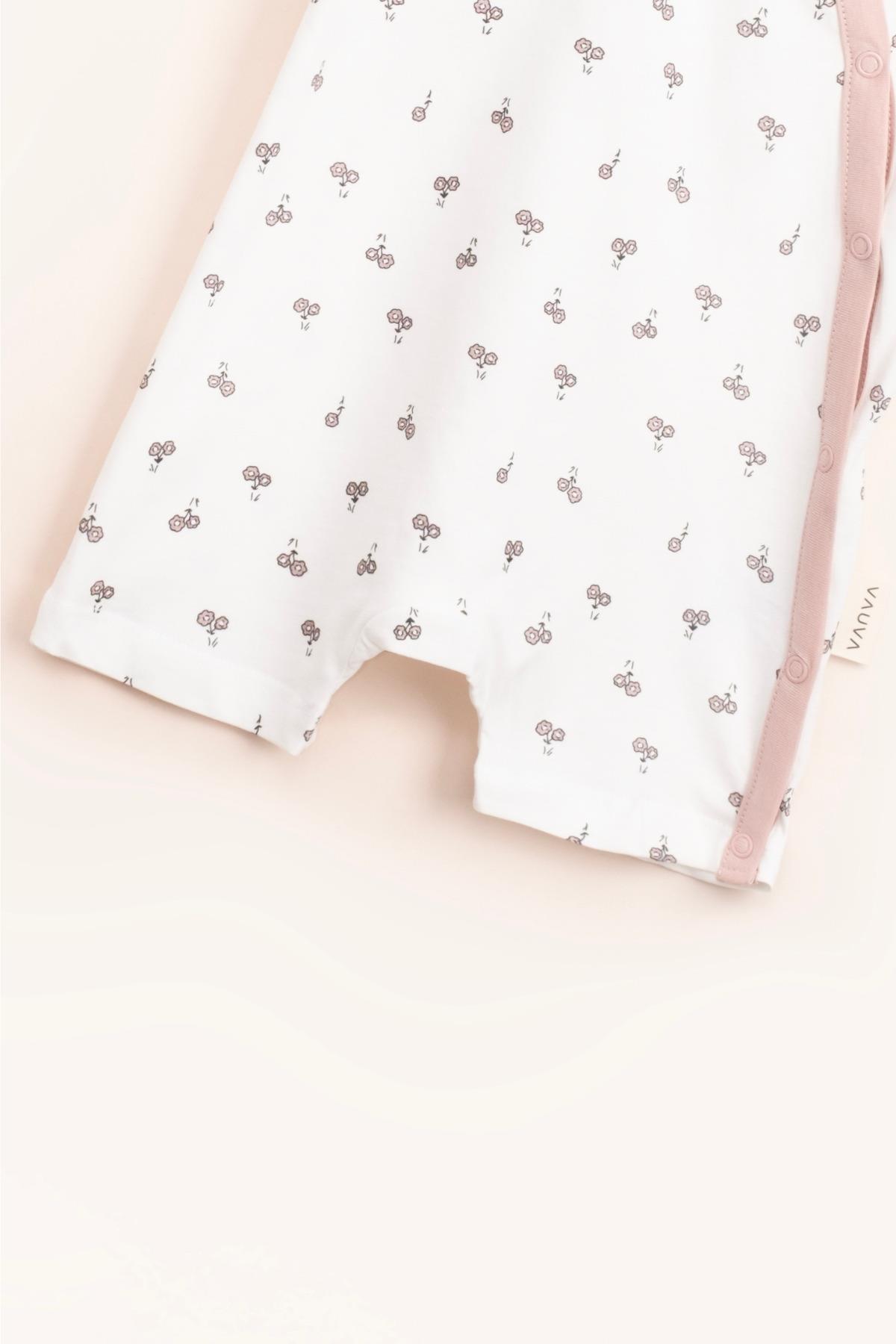 Vauva 2’li Çıtçıtlı Tulum Baskılı Nakışlı Bebek Çocuk Yazlık Tulum fotoğrafı 6 (önizleme)