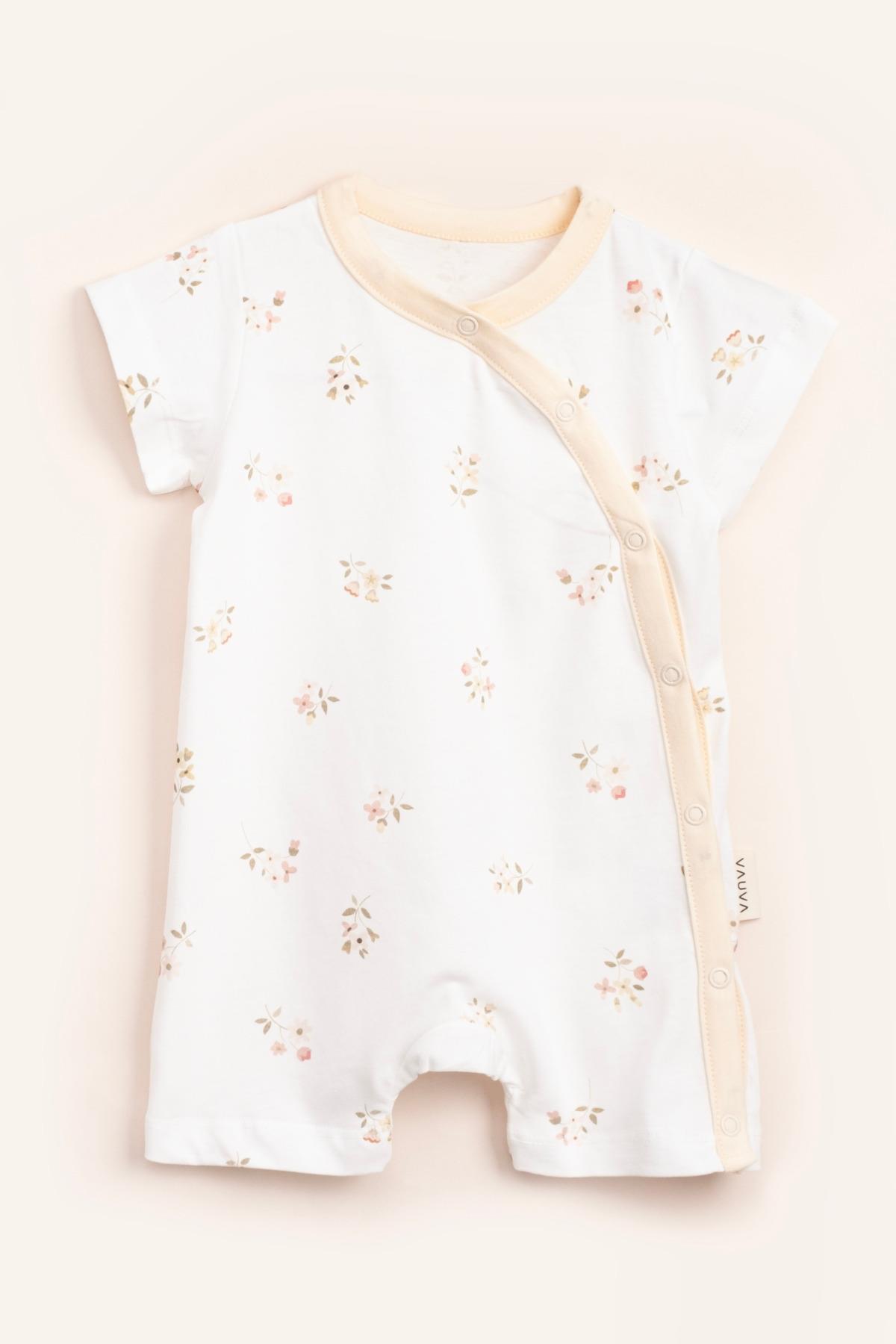 Vauva 2’li Çıtçıtlı Tulum Baskılı Nakışlı Bebek Çocuk Yazlık Tulum fotoğrafı 3 (önizleme)