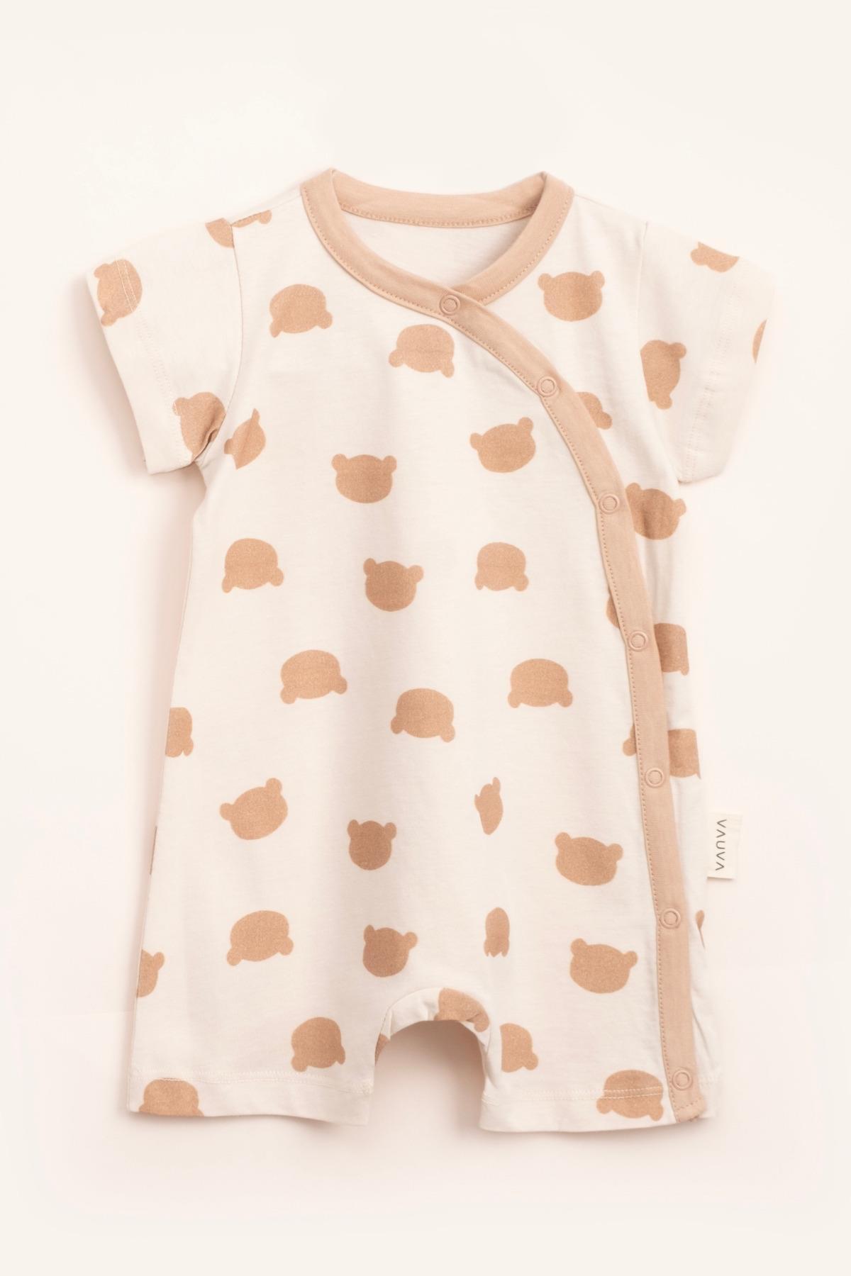 Vauva 2’li Çıtçıtlı Tulum Baskılı Nakışlı Bebek Çocuk Yazlık Tulum fotoğrafı 3 (önizleme)