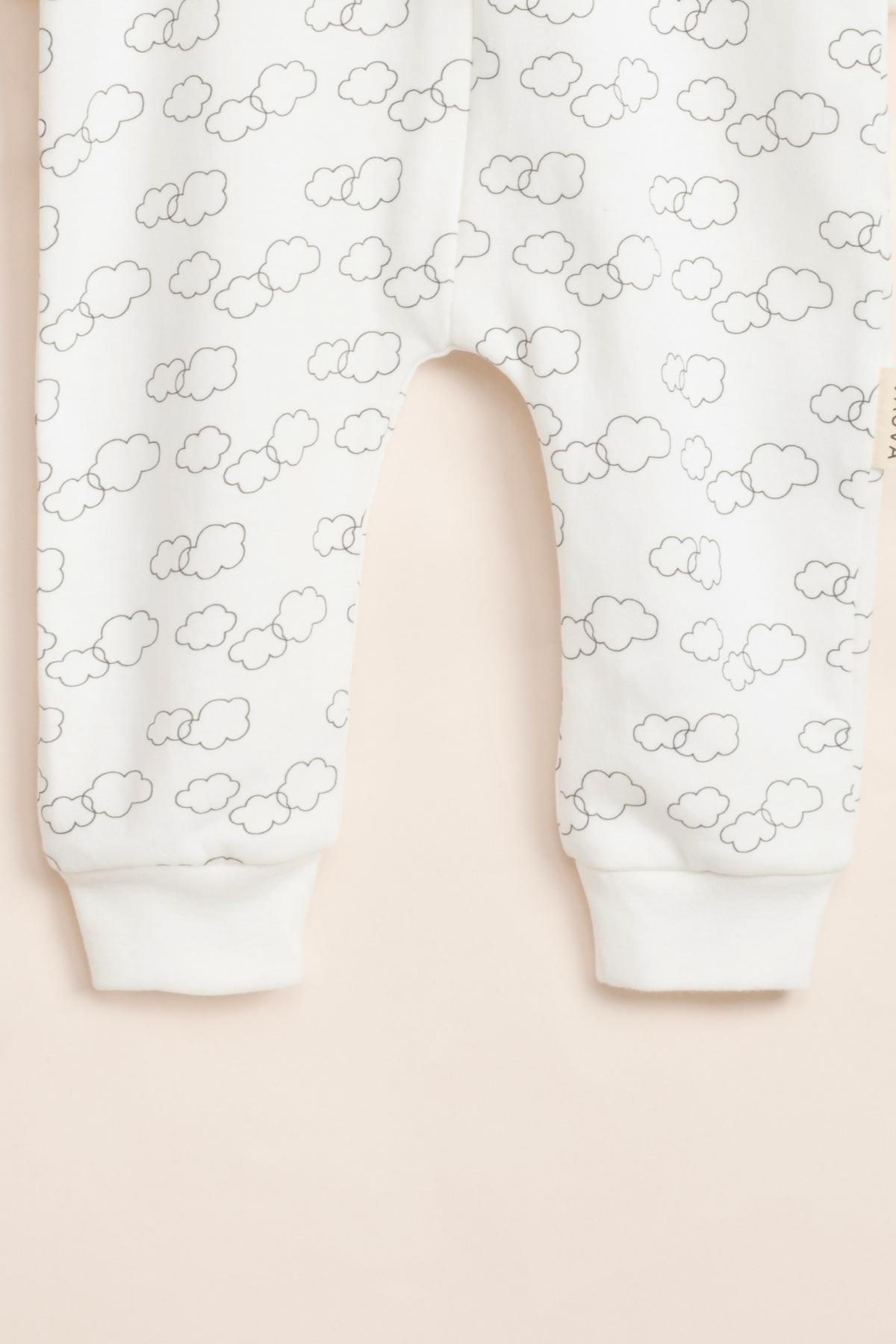 Vauva Bebek Çocuk Kız Erkek Baskılı Tulum Mevsimlik Uzun Kollu Lastikli Tulum fotoğrafı 5 (önizleme)