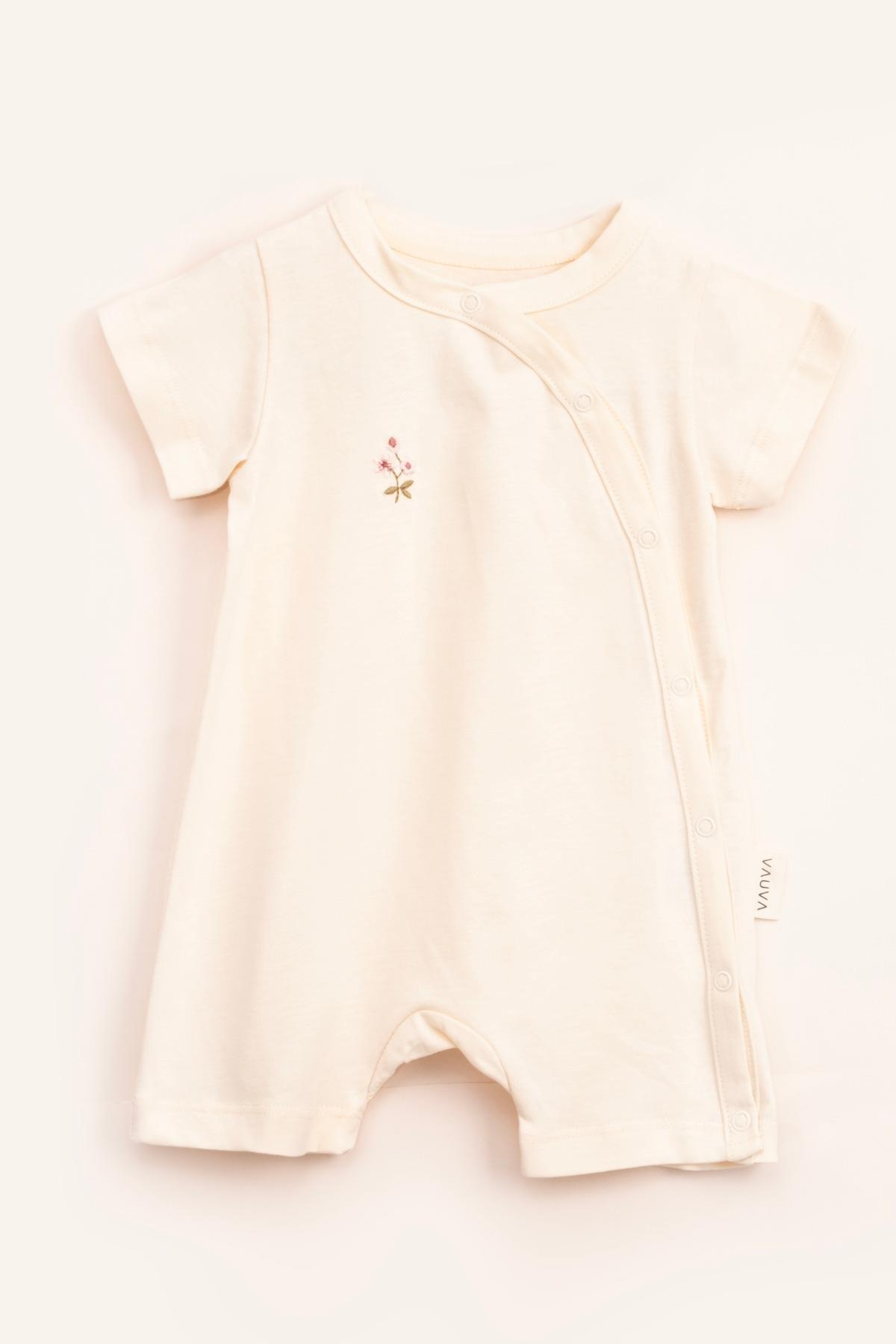 Vauva 2’li Çıtçıtlı Tulum Baskılı Nakışlı Bebek Çocuk Yazlık Tulum fotoğrafı 2 (önizleme)