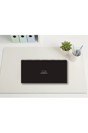 Lizy 2026 Masaüstü Takvim – 16x33 cm, Trend Renk Masa Sümeni