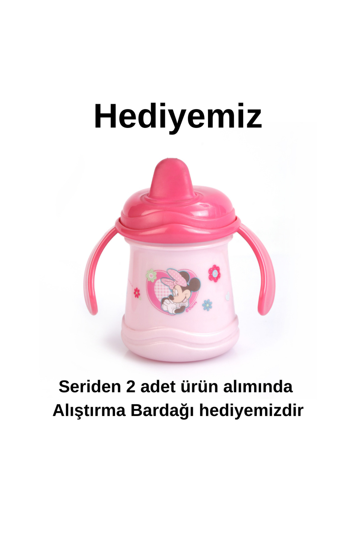 kbobaby Disney Bebek Minnie 3 Işlev 1 Arada Abc Kase Diş Kaşıyıcı Boncuklu fotoğrafı 3 (önizleme)