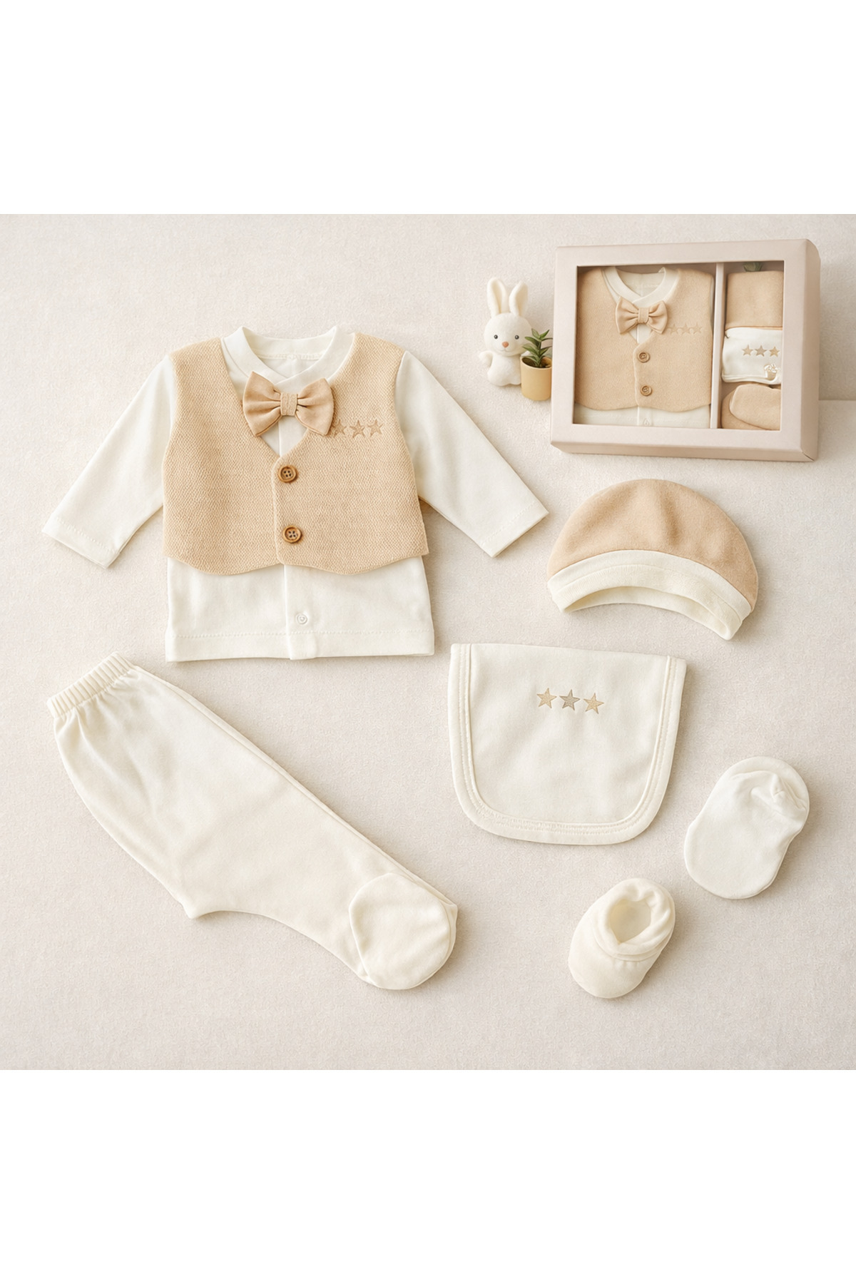 moukou Erkek Bebek Mevlüt Takımı 5’li Bebek Doğum Hediyesi Hastane Çıkışı fotoğrafı 2 (önizleme)