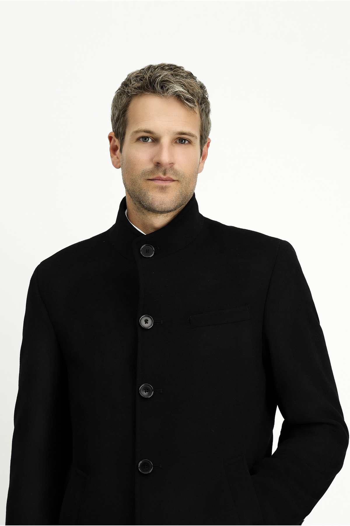 Kiğılı  Yünlü Klasik Kaban - Görsel 3