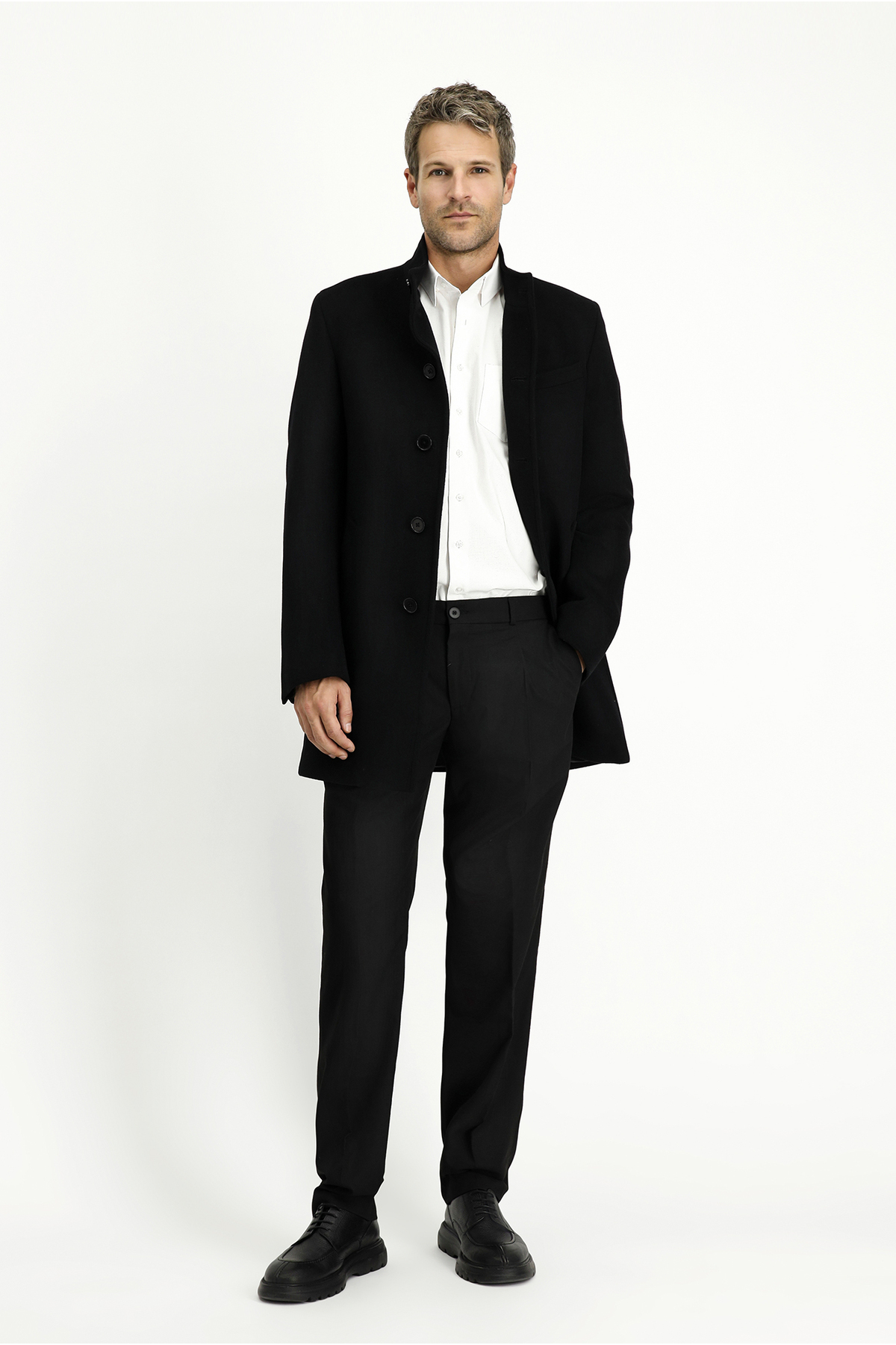 Kiğılı  Yünlü Klasik Kaban - Görsel 2