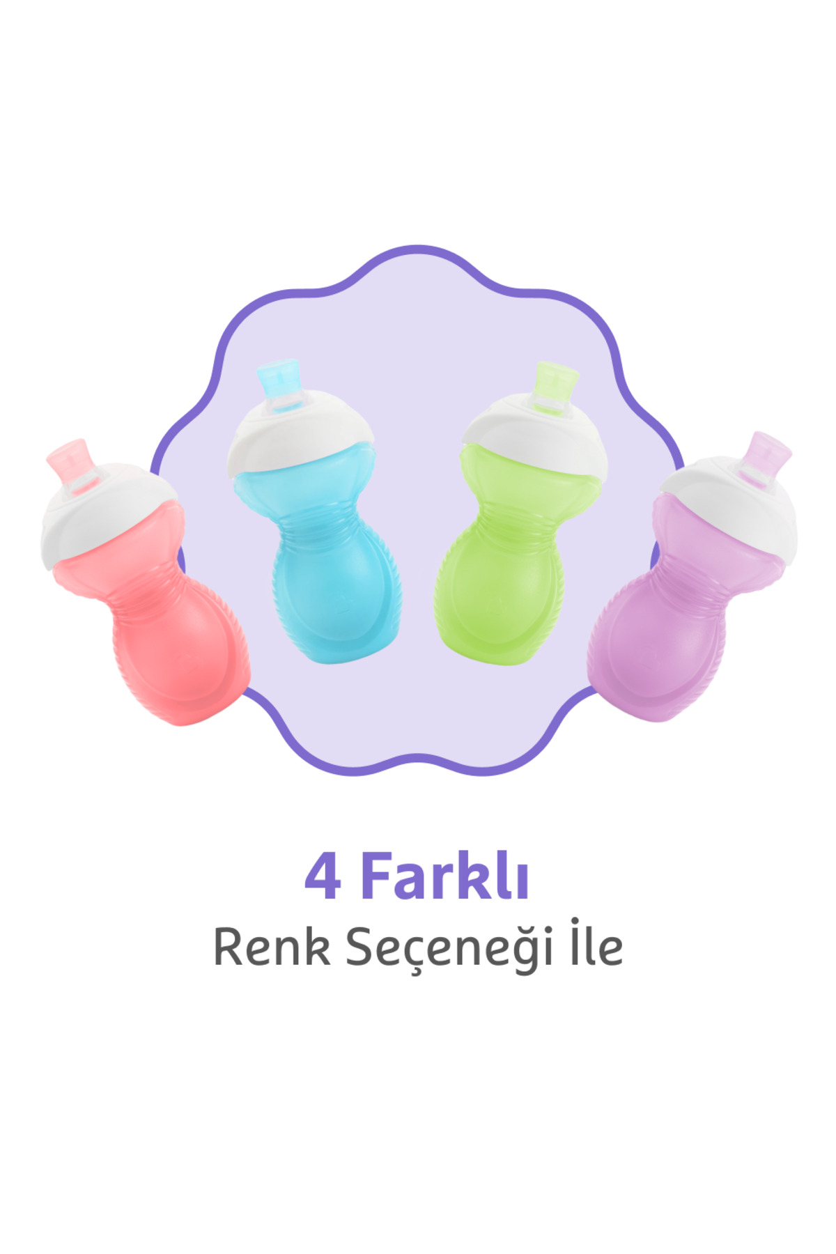 Munchkin Click Lock™ Isırmaya Dayanıklı Emzikli Bardak | 9 Ay+|296 ml| Mor | Sızdırmaz |BPA İçermez fotoğrafı 6 (önizleme)